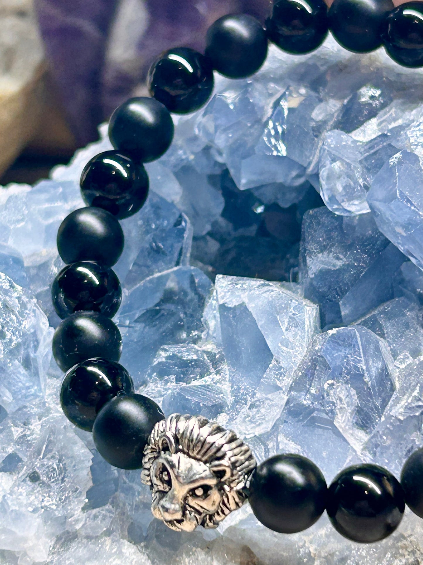 Bracelet en onyx noir