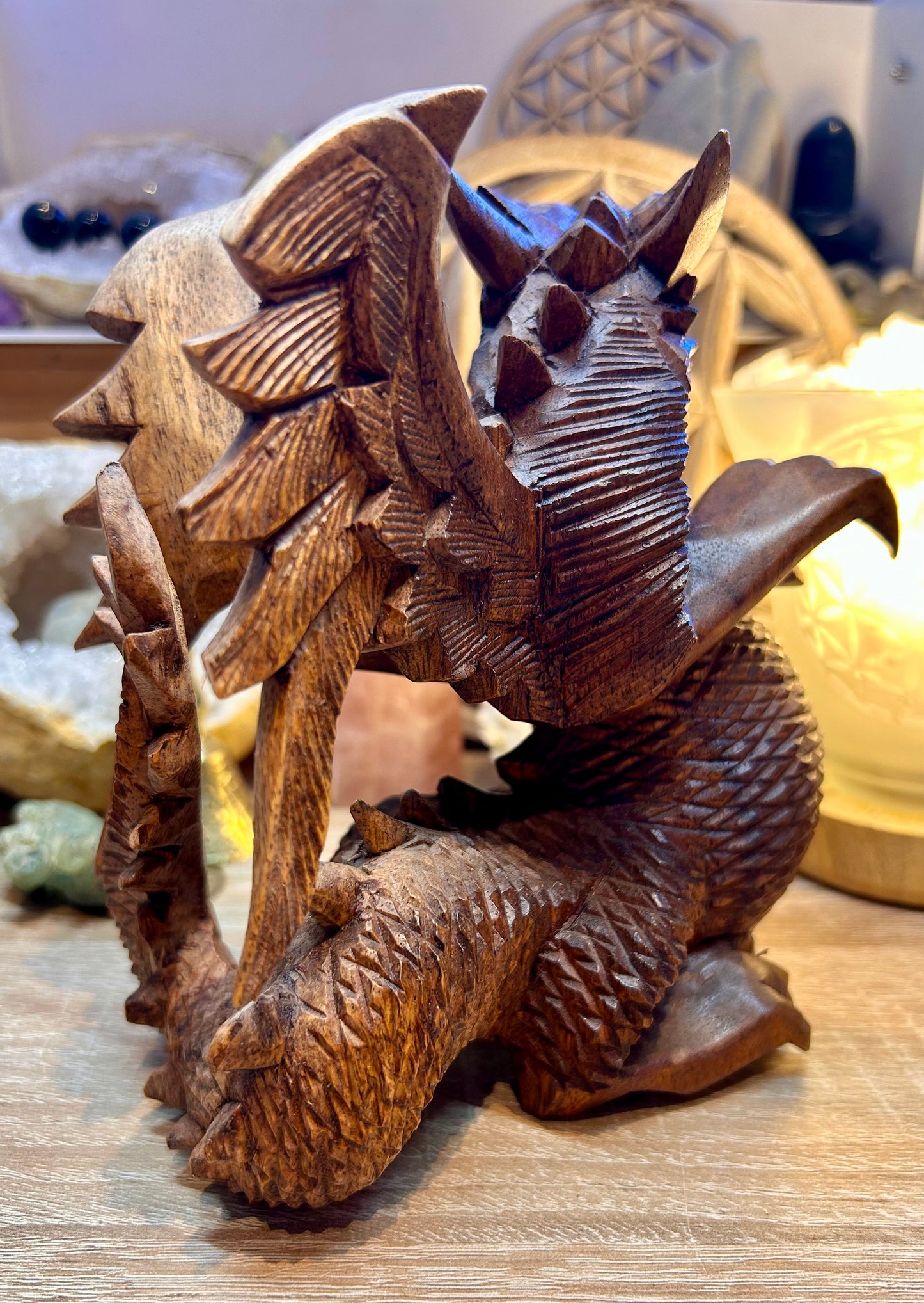 Dragon chinois en bois balinais