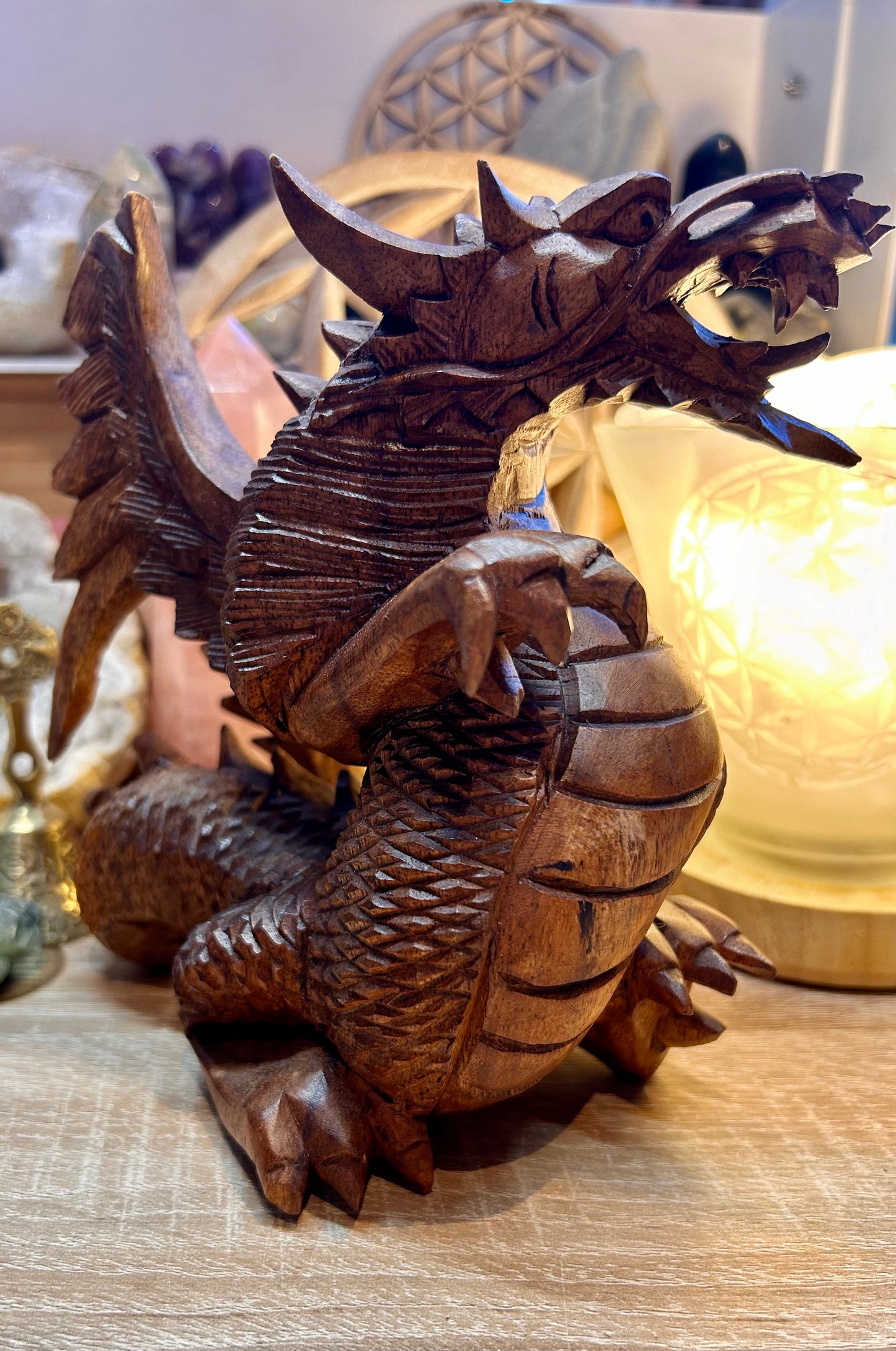 Dragon chinois en bois balinais