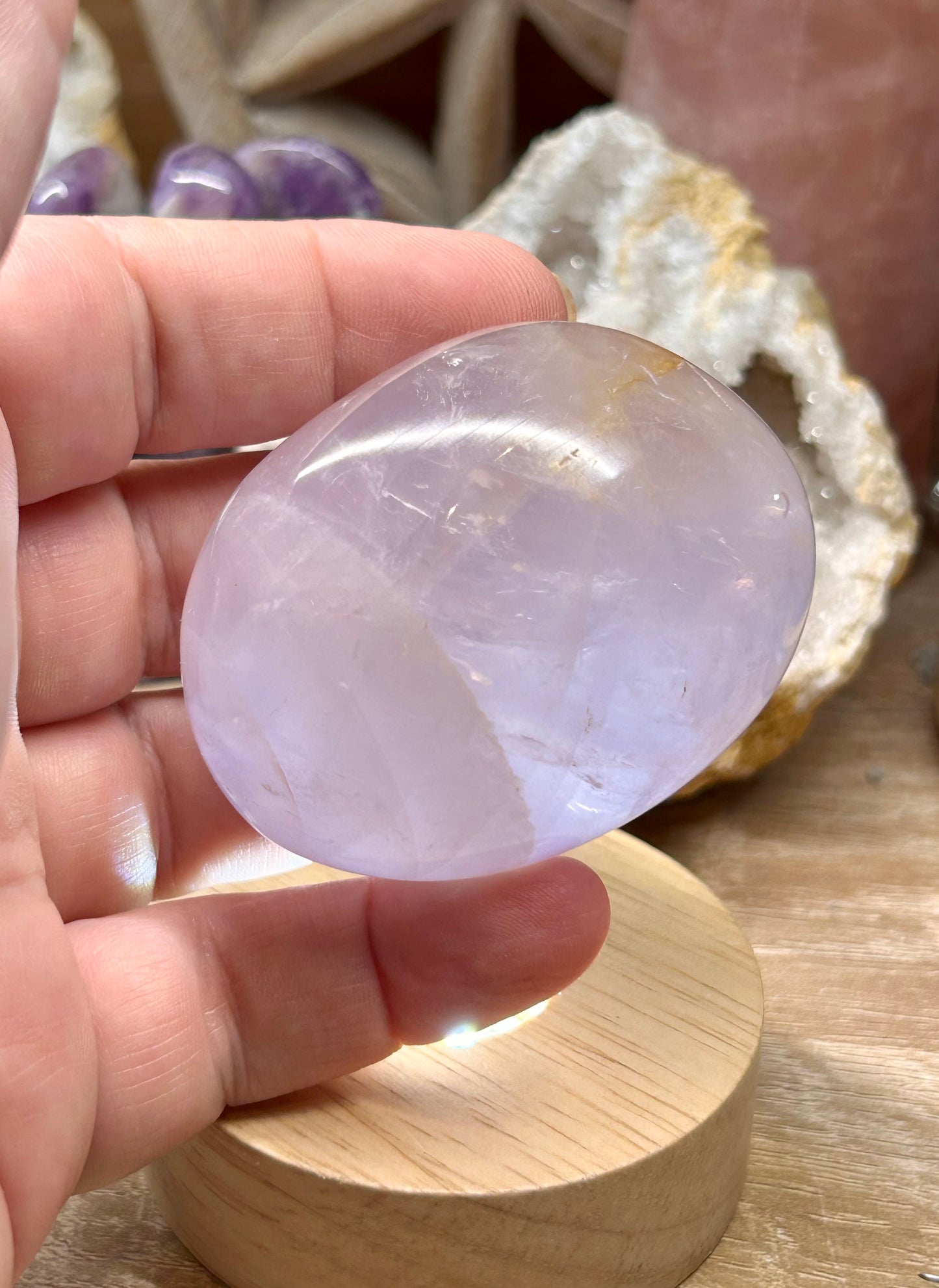 Galet de quartz rose