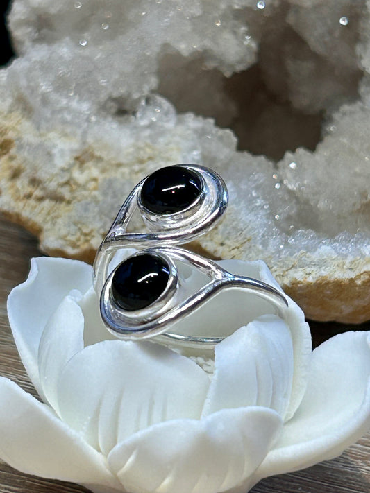 Bague en argent 925 avec onyx