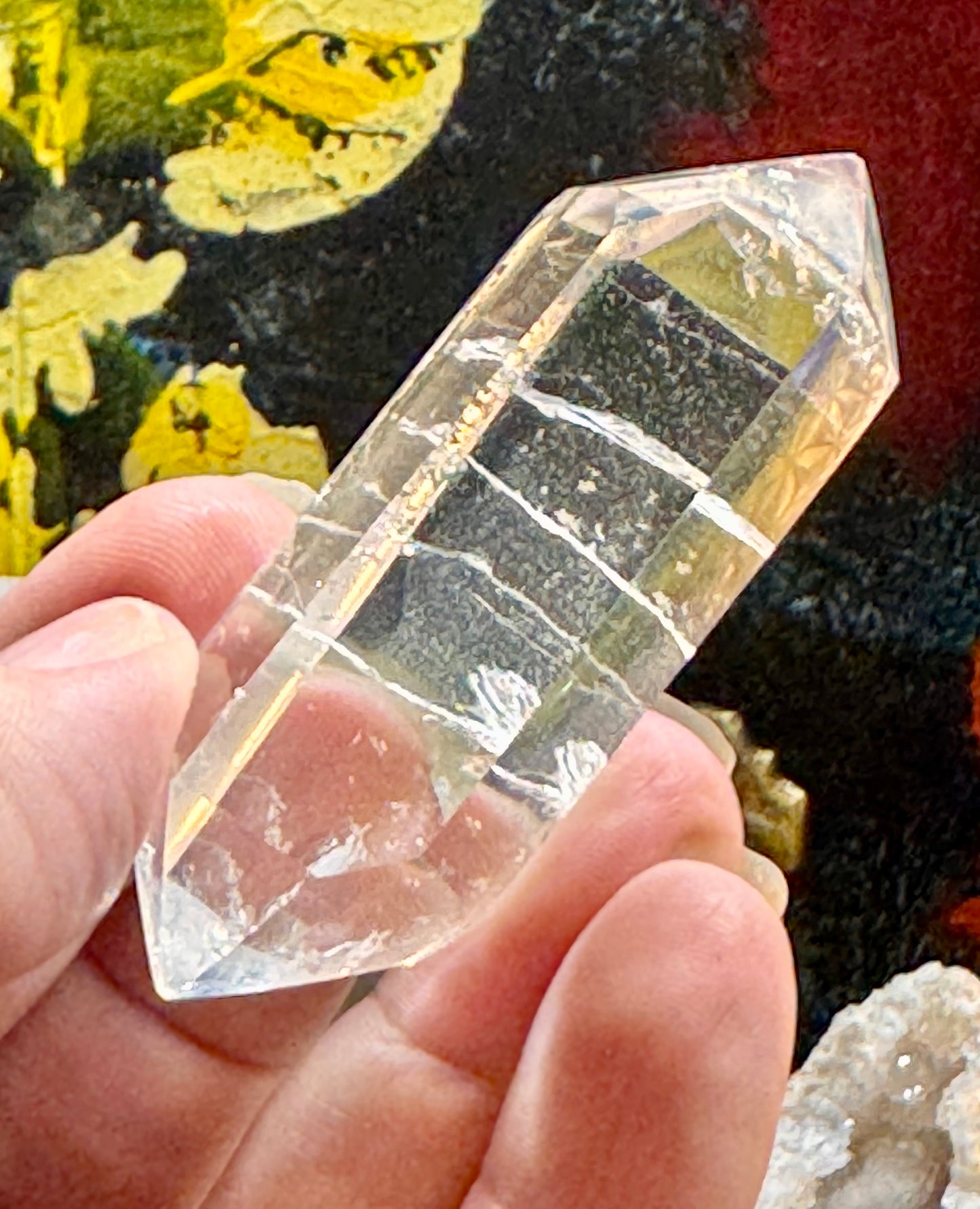 Pointe de quartz cristal biterminée