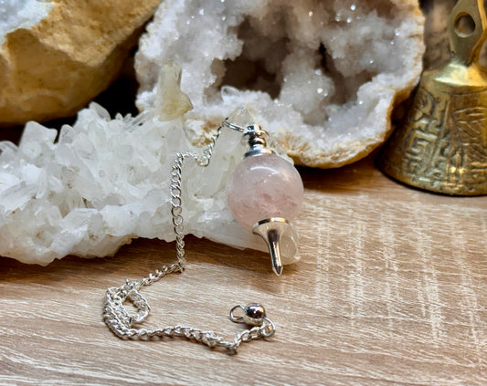 Pendule Mermet en quartz rose