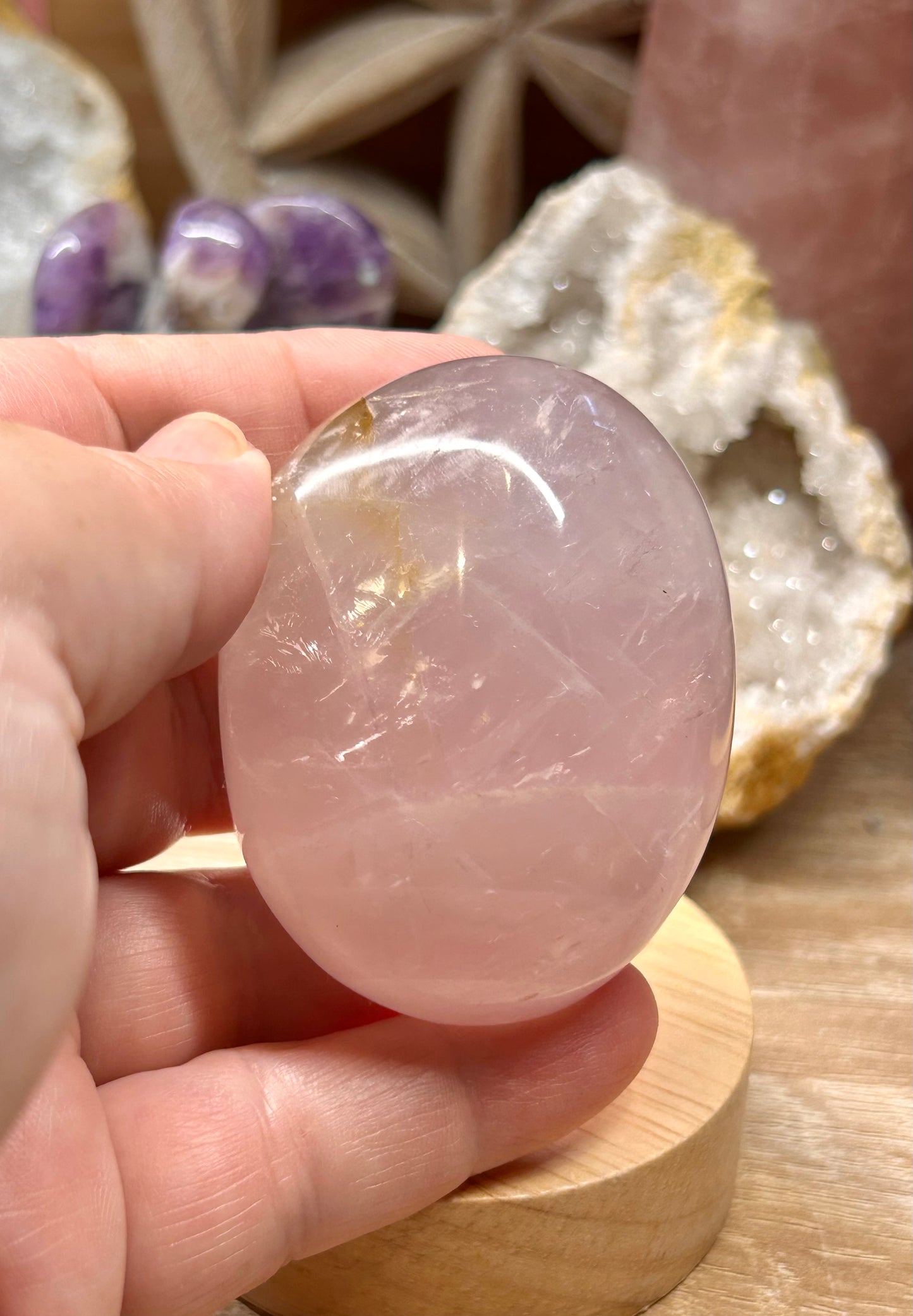 Galet de quartz rose