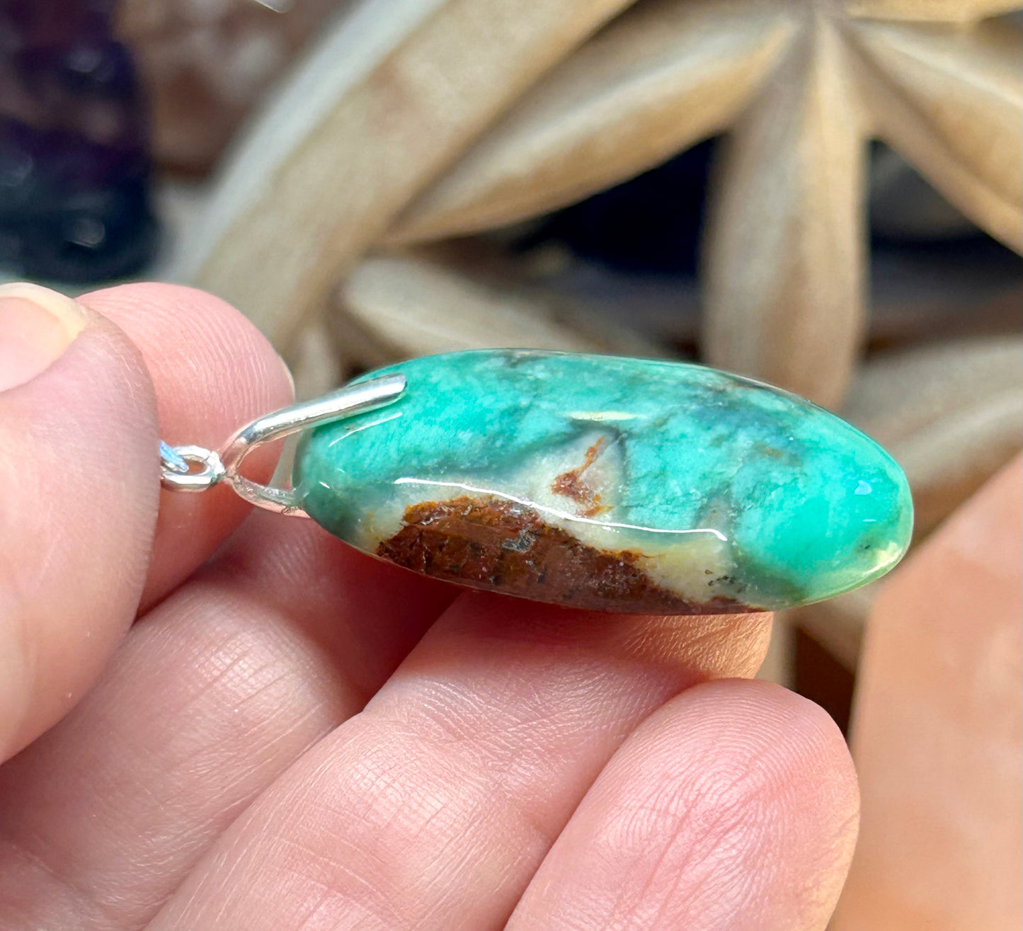 Pendentif de chrysoprase