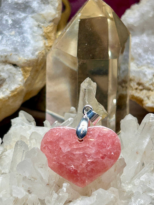 Pendentif cœur de rhodochrosite - 2