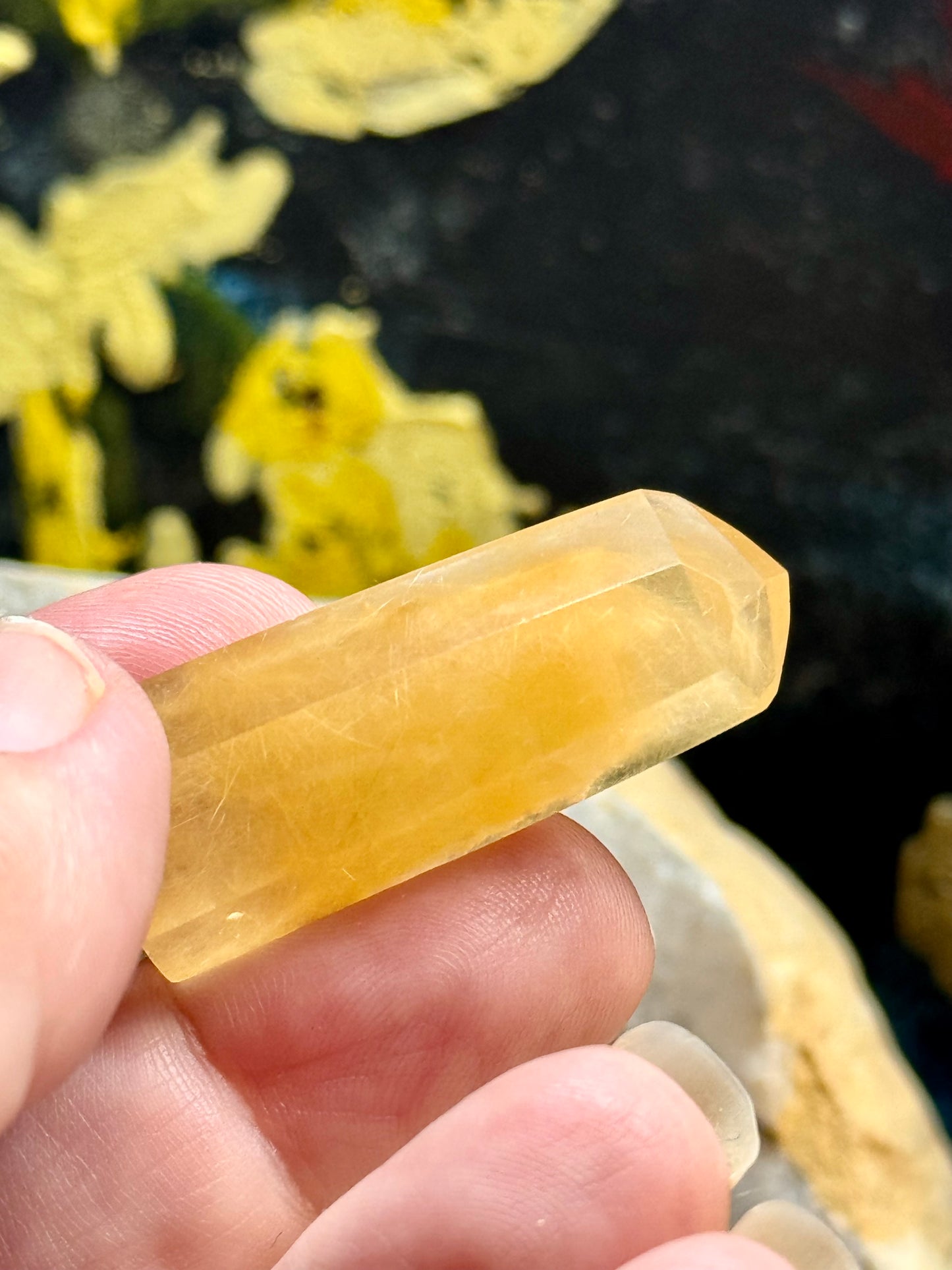 Pointe de quartz rutile