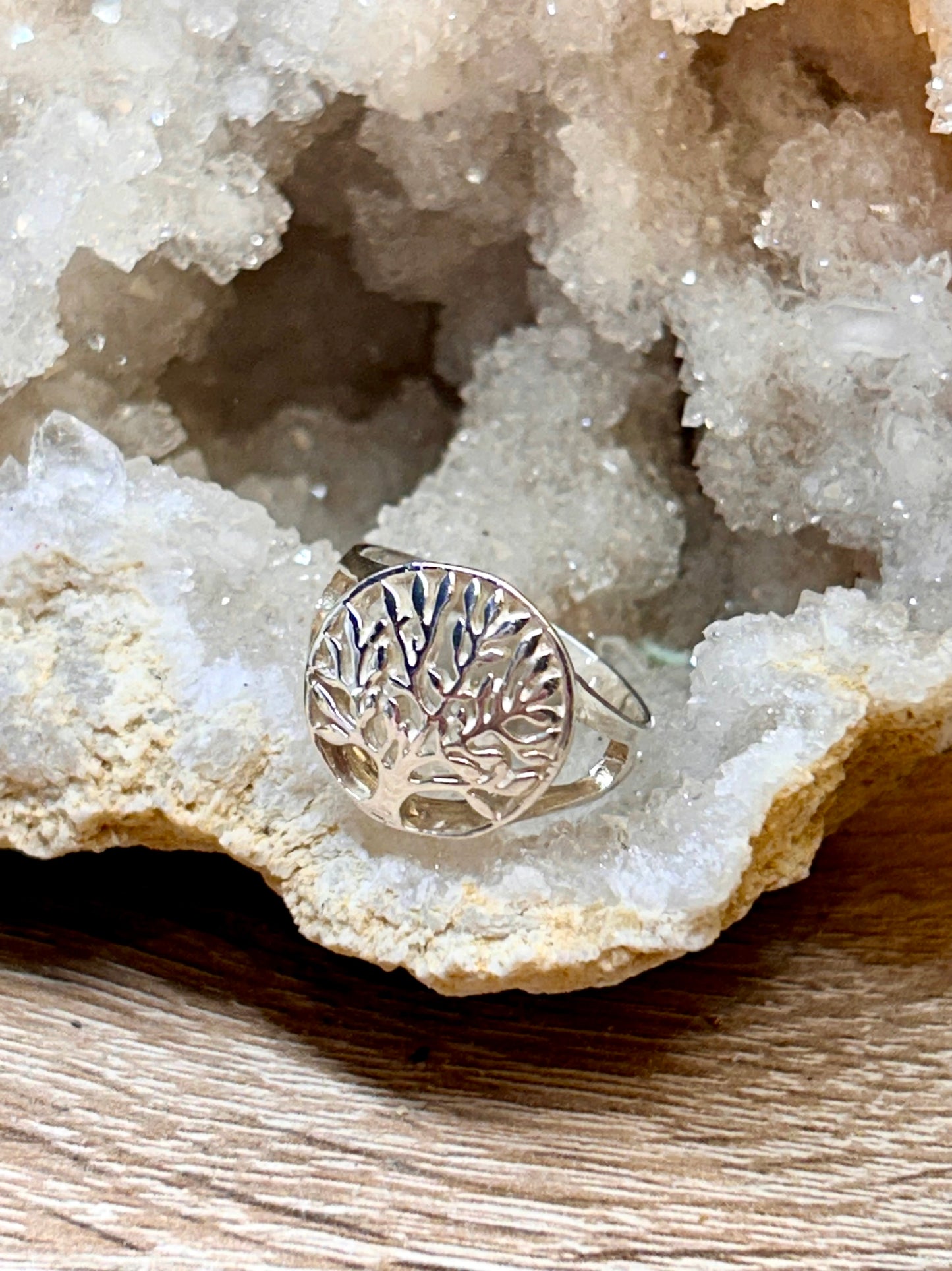 Bague en argent 925 et arbre de vie