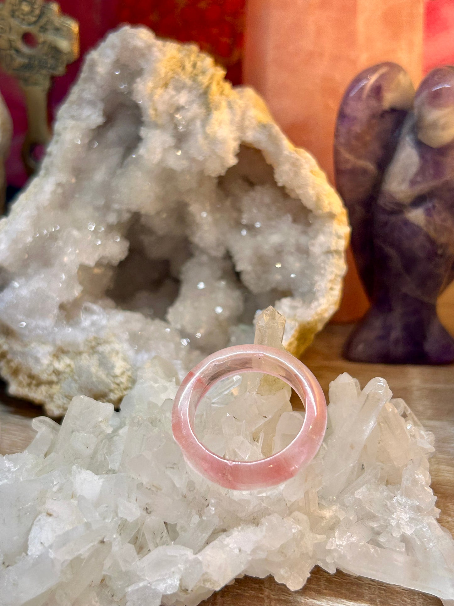 Anneaux de quartz fraise