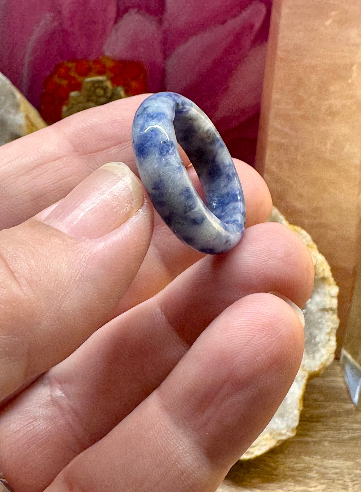 Anneau en sodalite