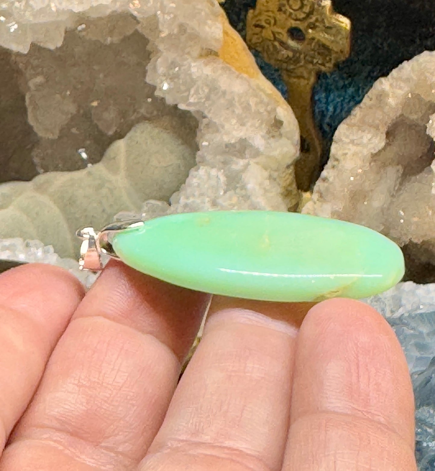 Pendentif de chrysoprase