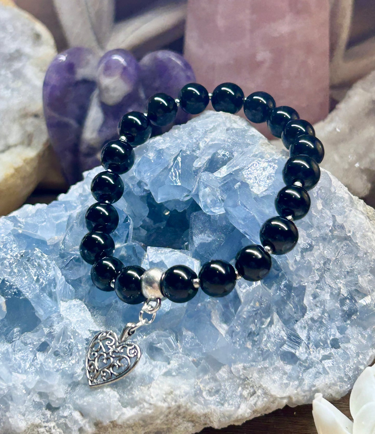 Bracelet en onyx noir