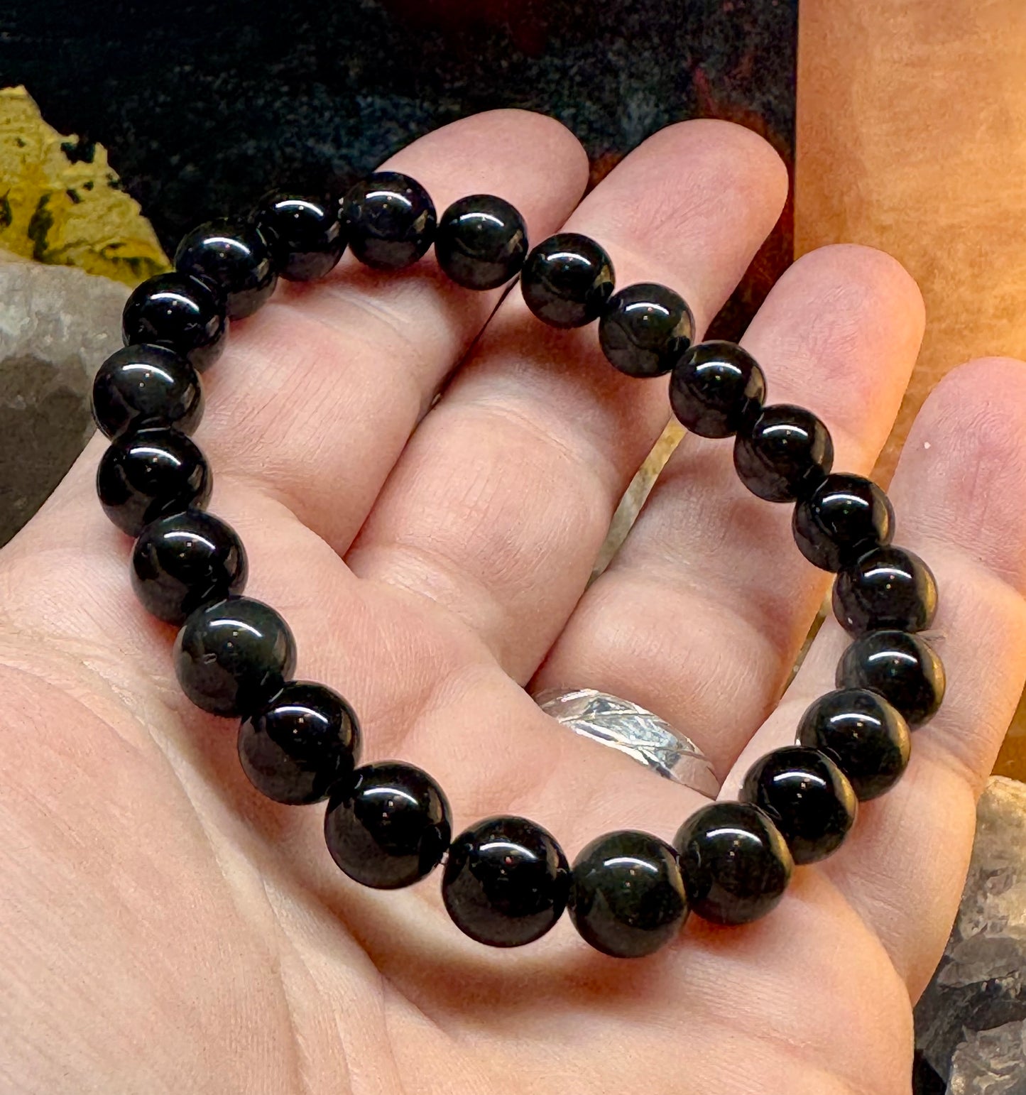 Bracelet en obsidienne œil céleste