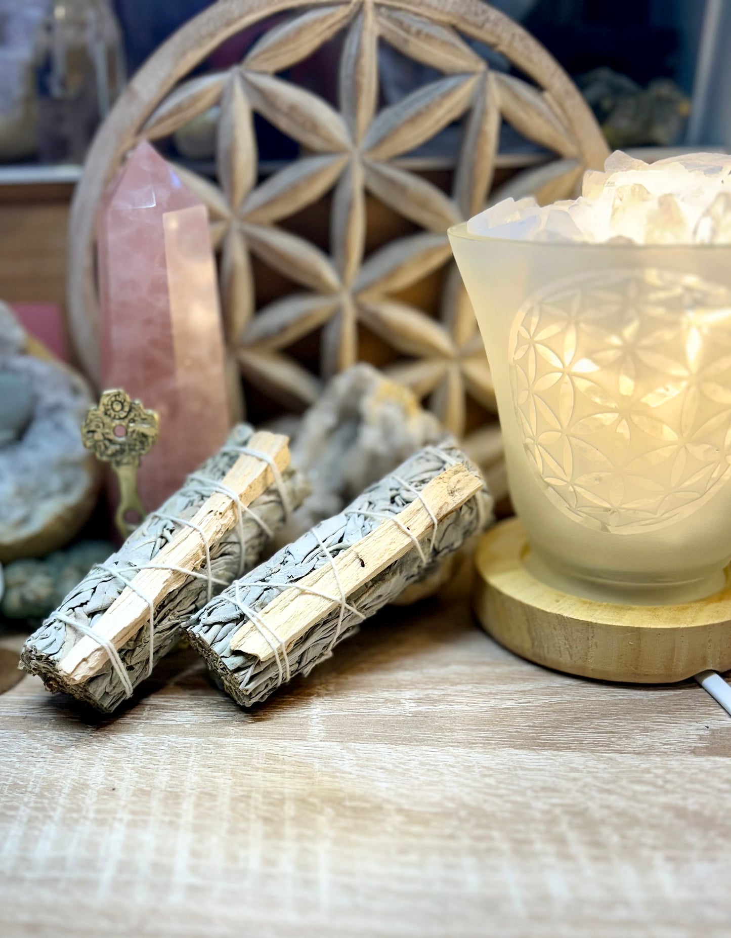 Bâton de sauge blanche et Palo Santo