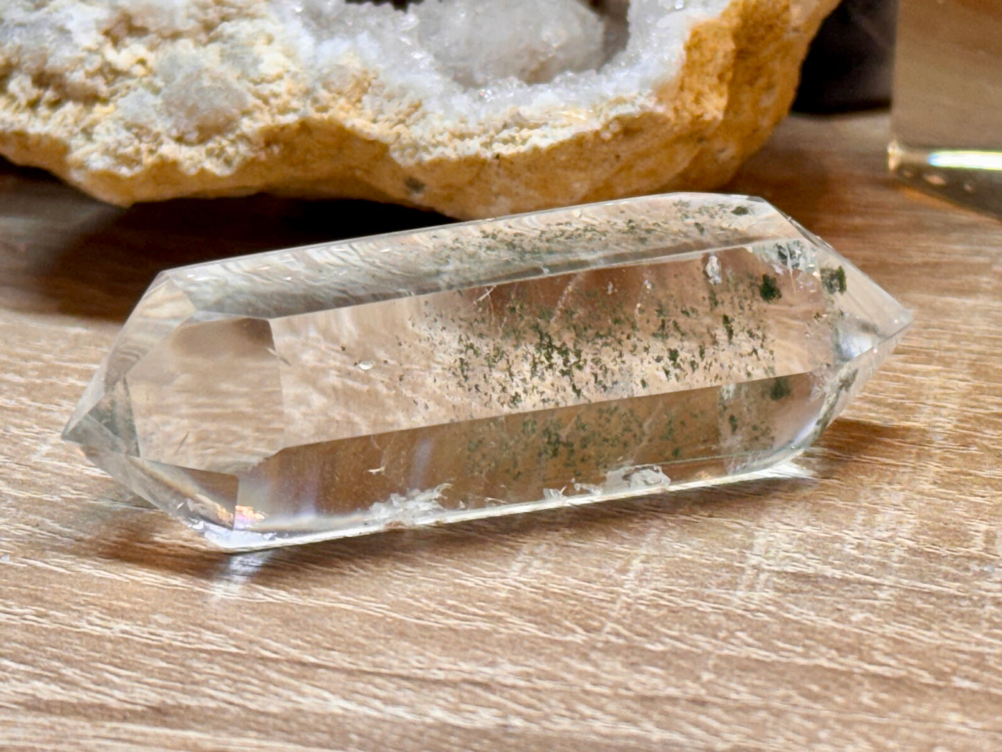 Pointe de quartz cristal biterminée