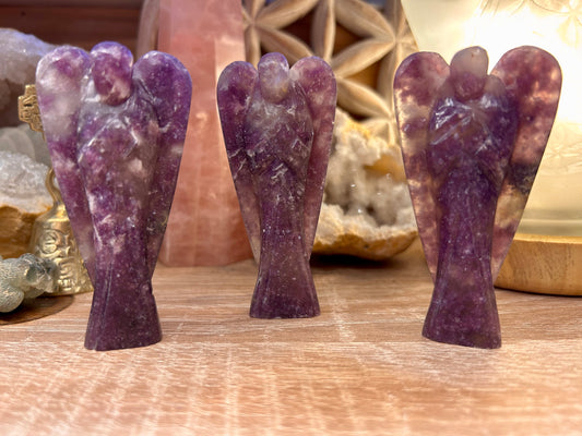 Anges en lépidolite