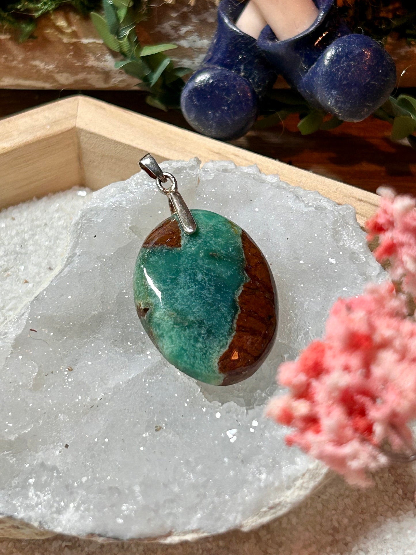 Pendentif de chrysoprase