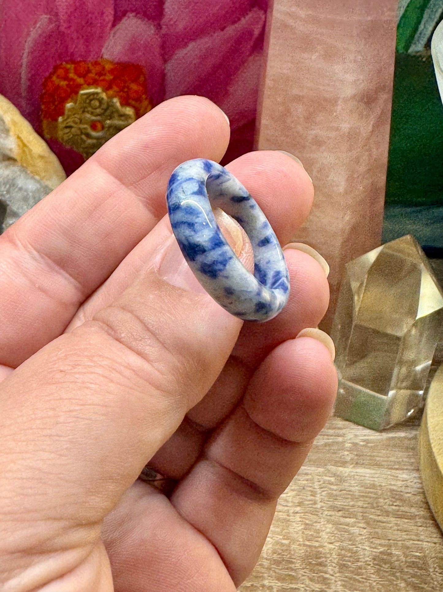 Anneau en sodalite