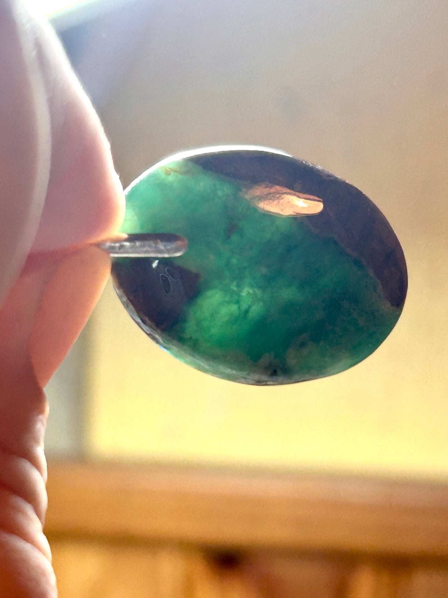 Pendentif de chrysoprase