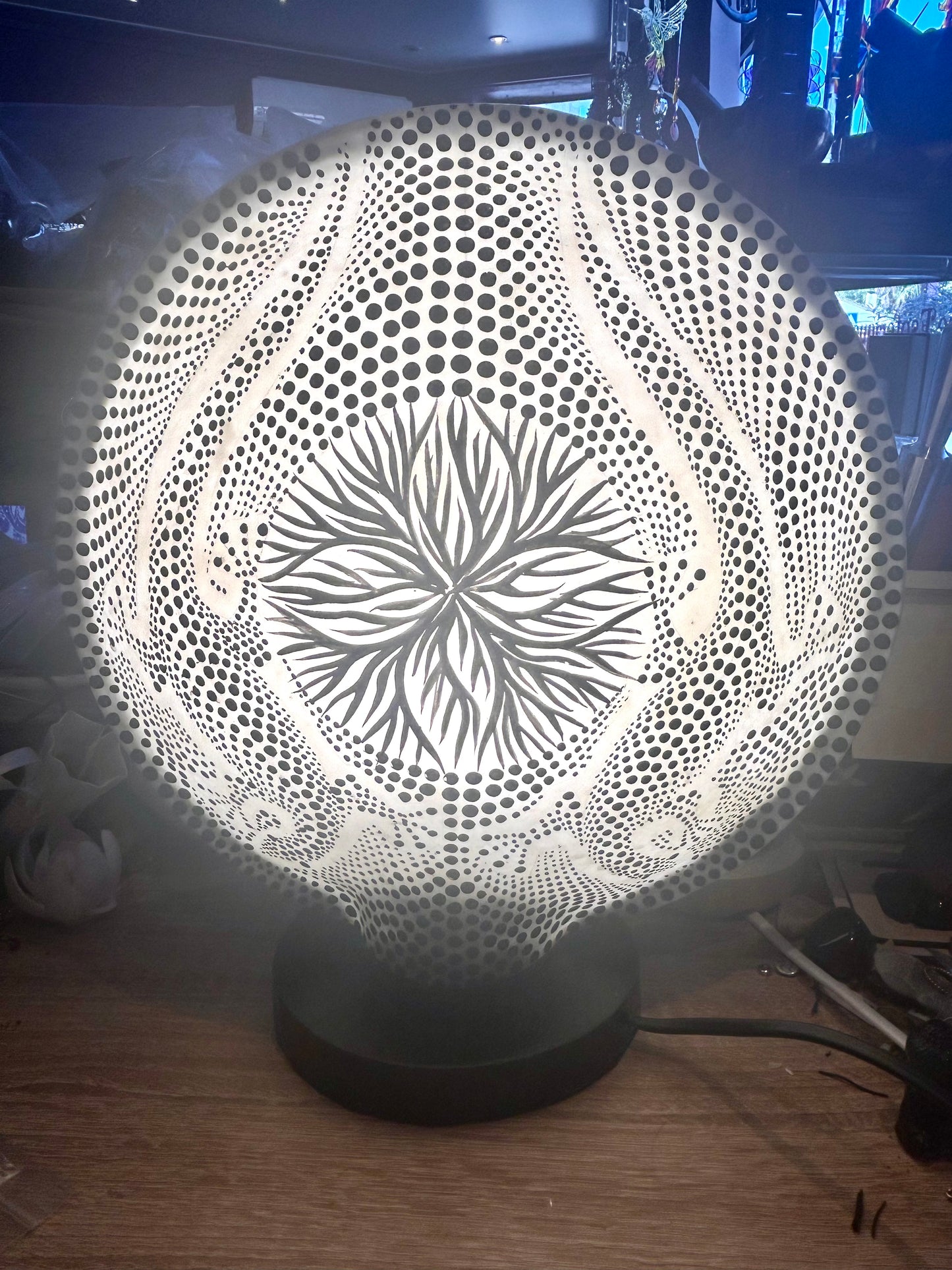 Lampe ronde mandala