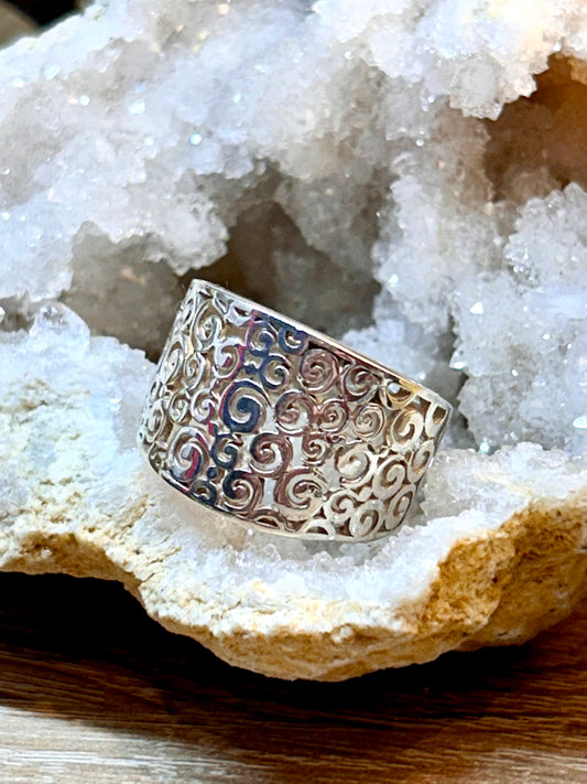 Bague gravée en argent