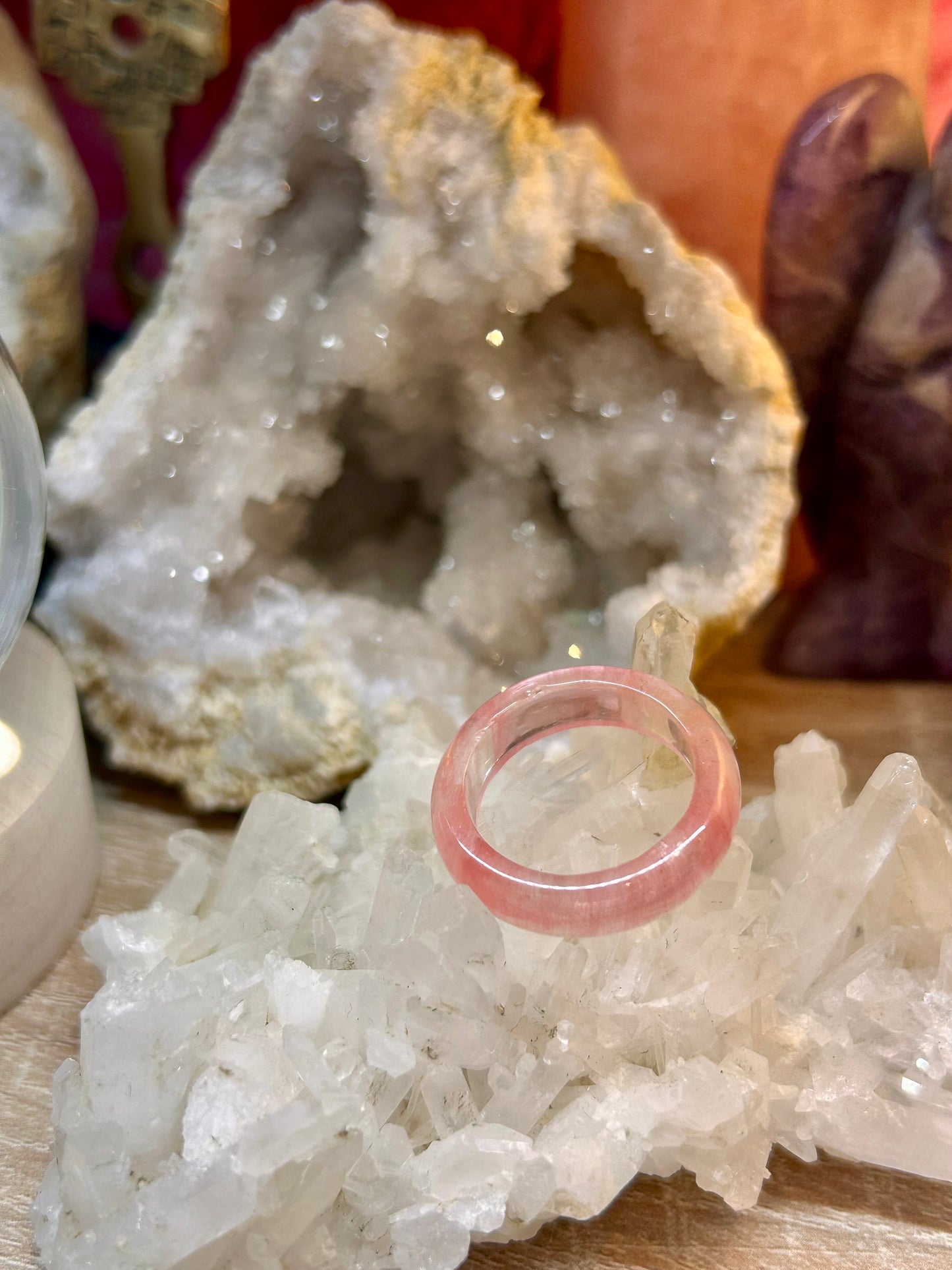 Anneaux de quartz fraise