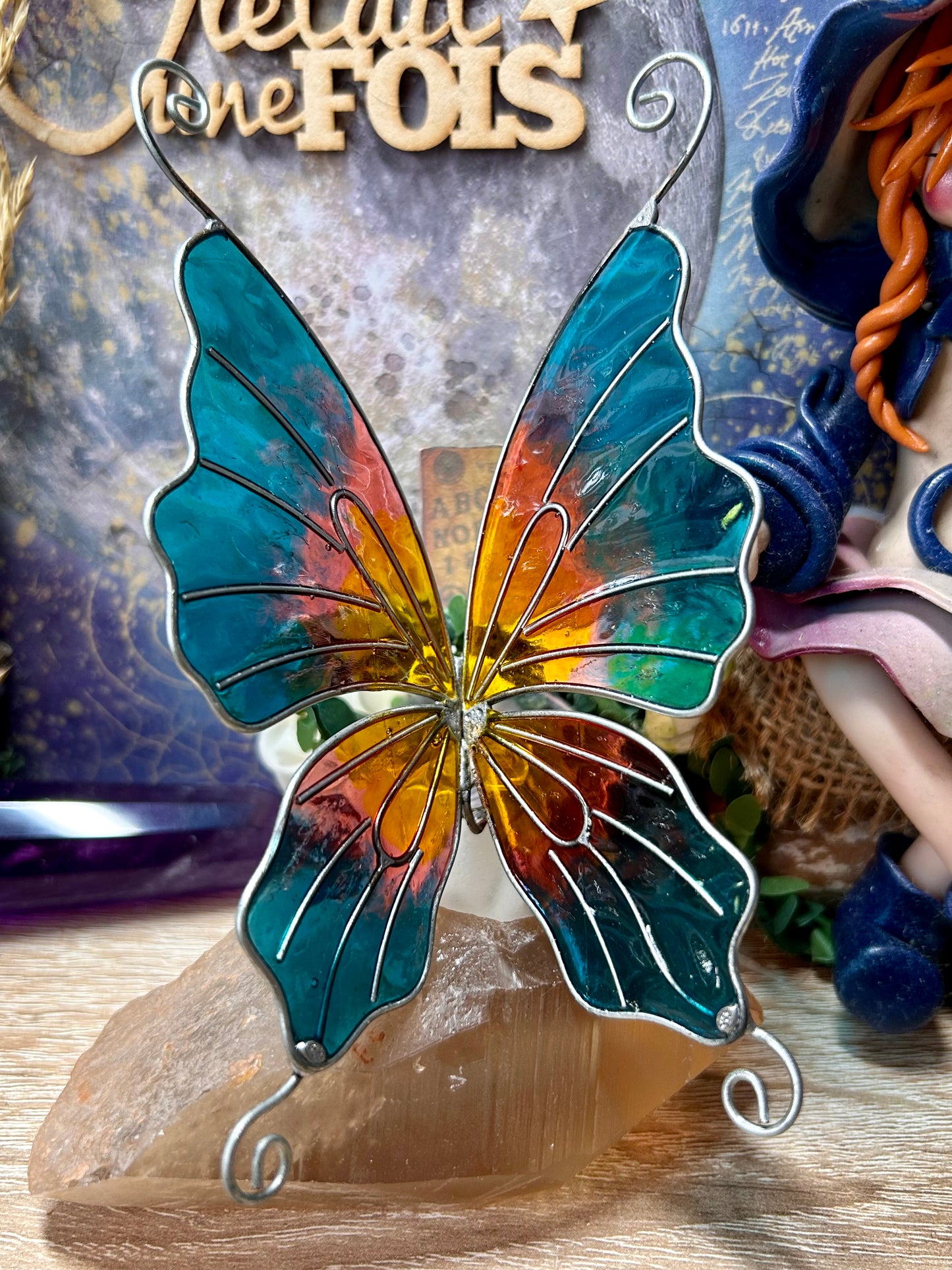 Papillon turquoise