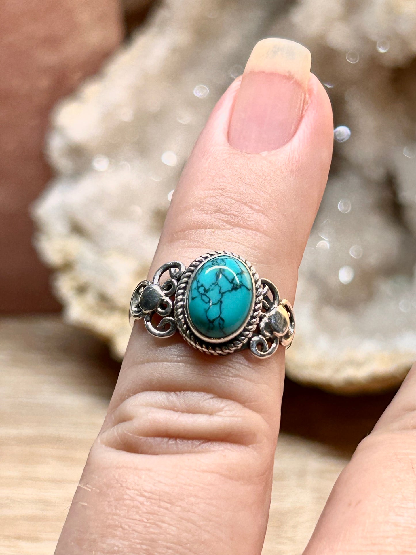 Bague en argent et turquoise