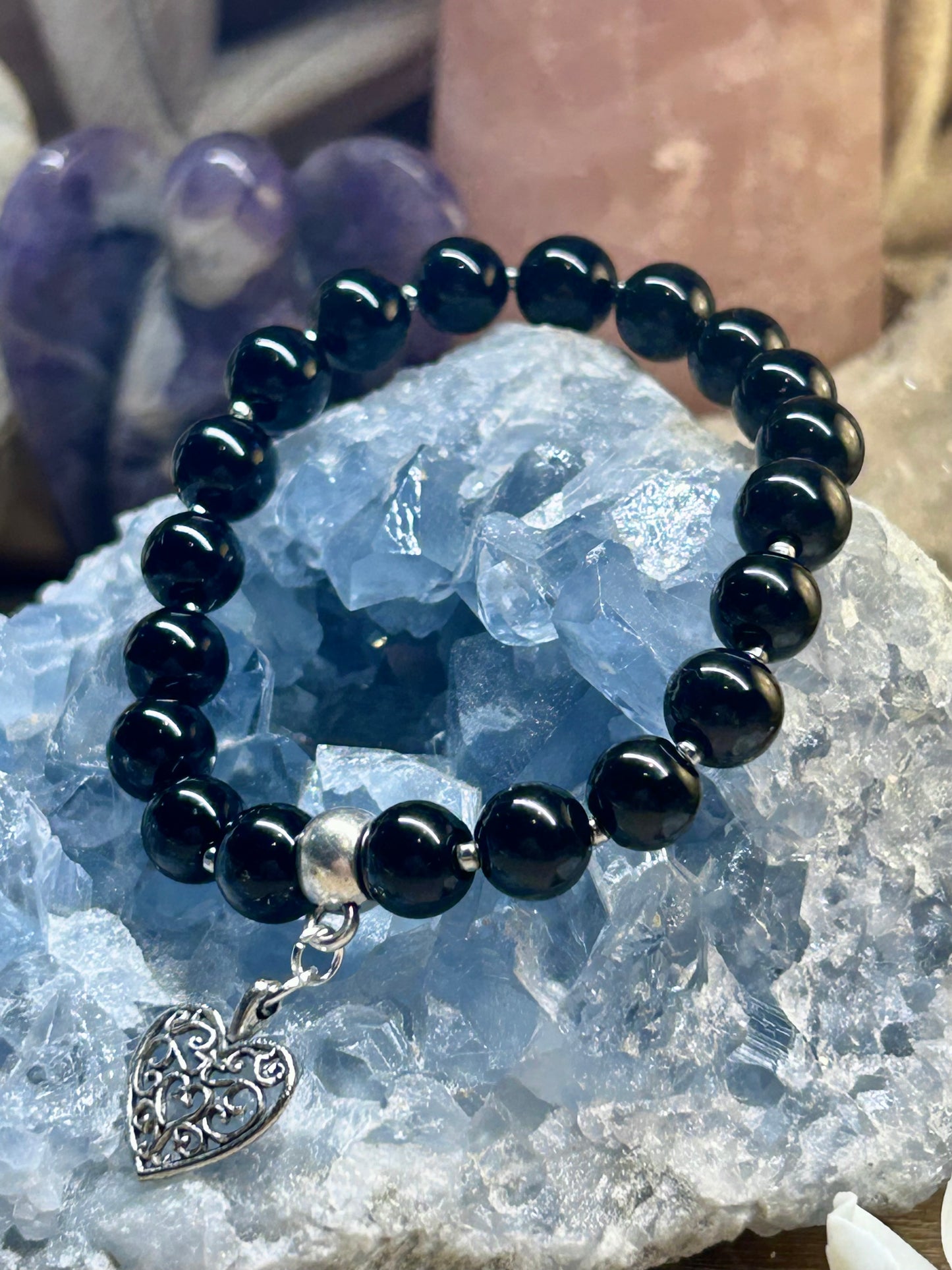 Bracelet en onyx noir