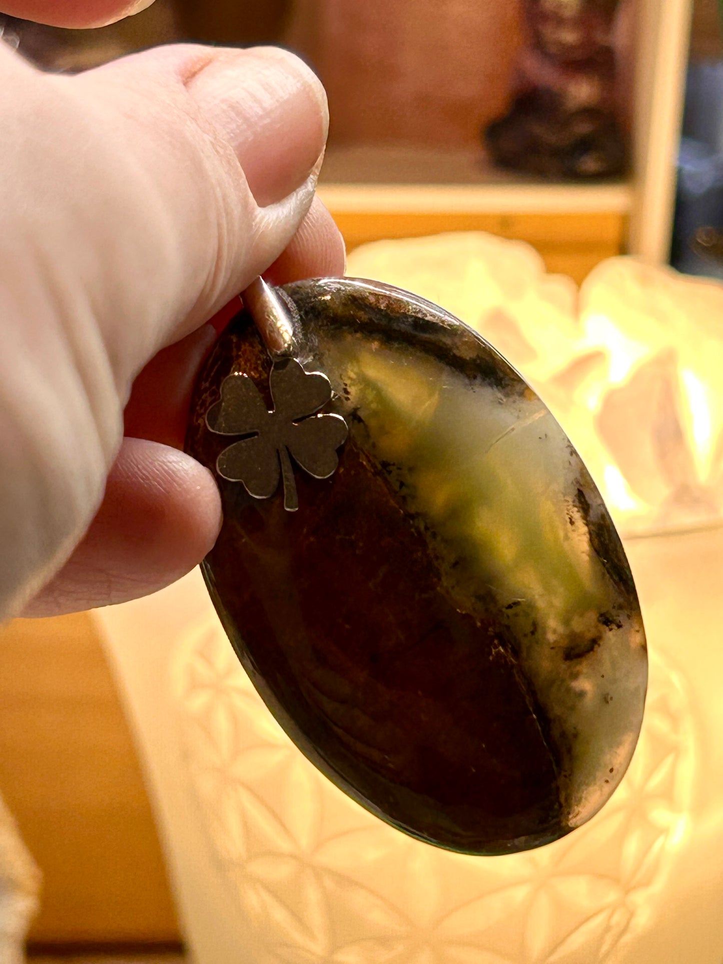 Pendentif de chrysoprase