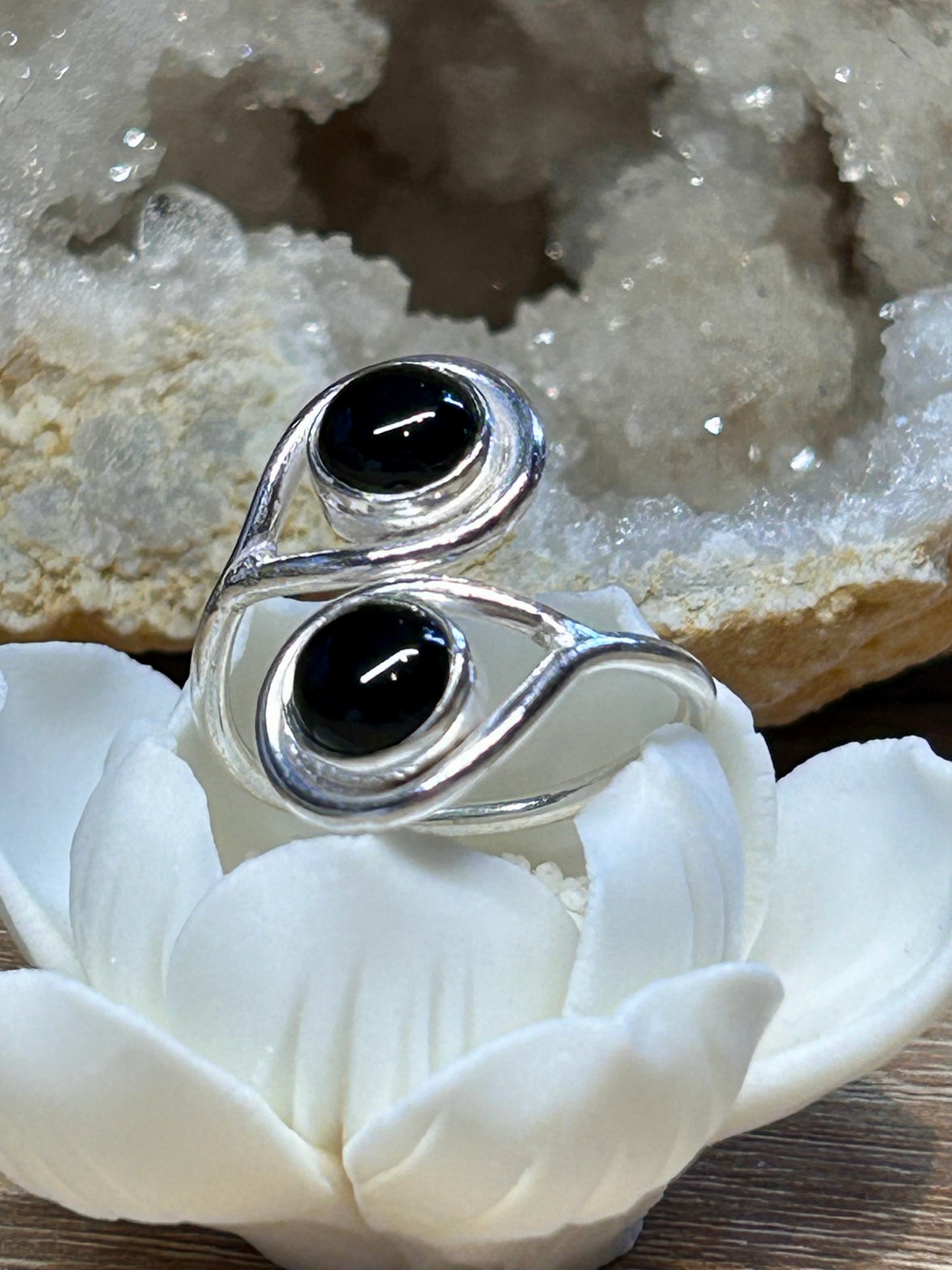 Bague en argent 925 avec onyx