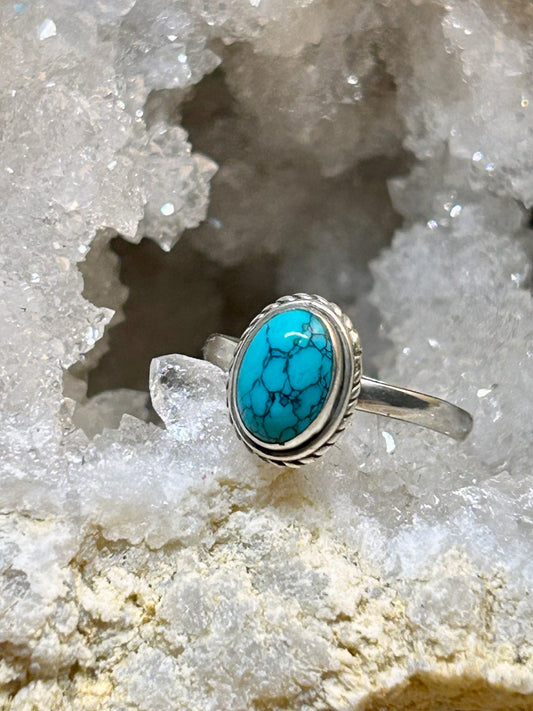 Bague en argent et turquoise