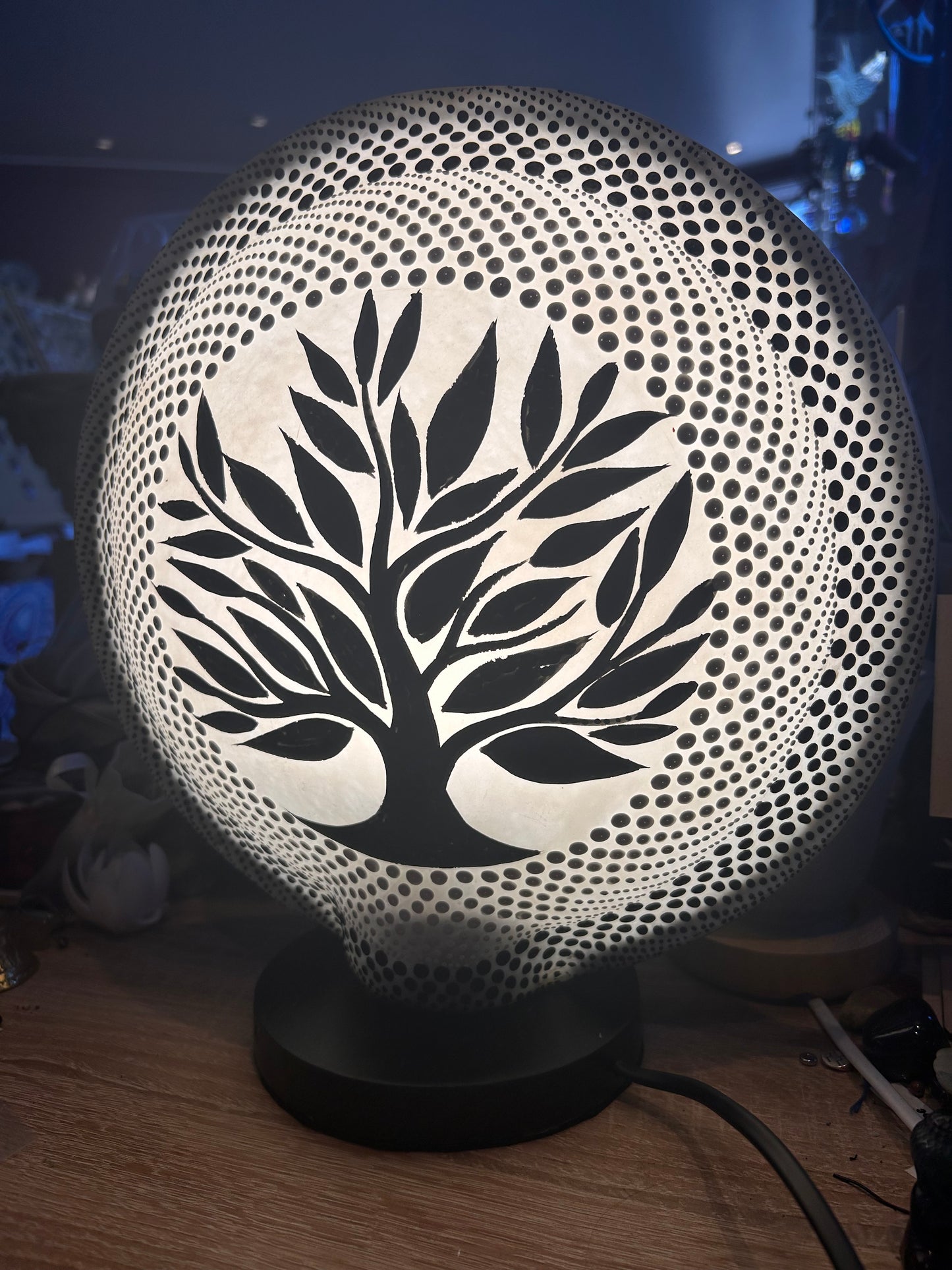 Lampe ronde arbre