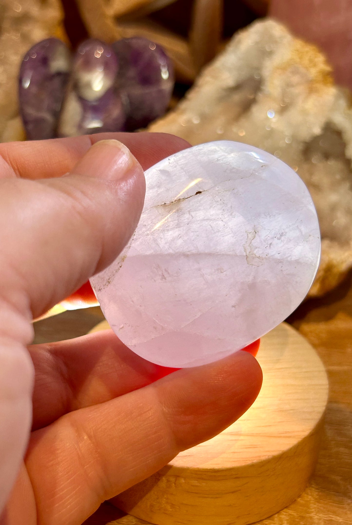 Galet de quartz rose