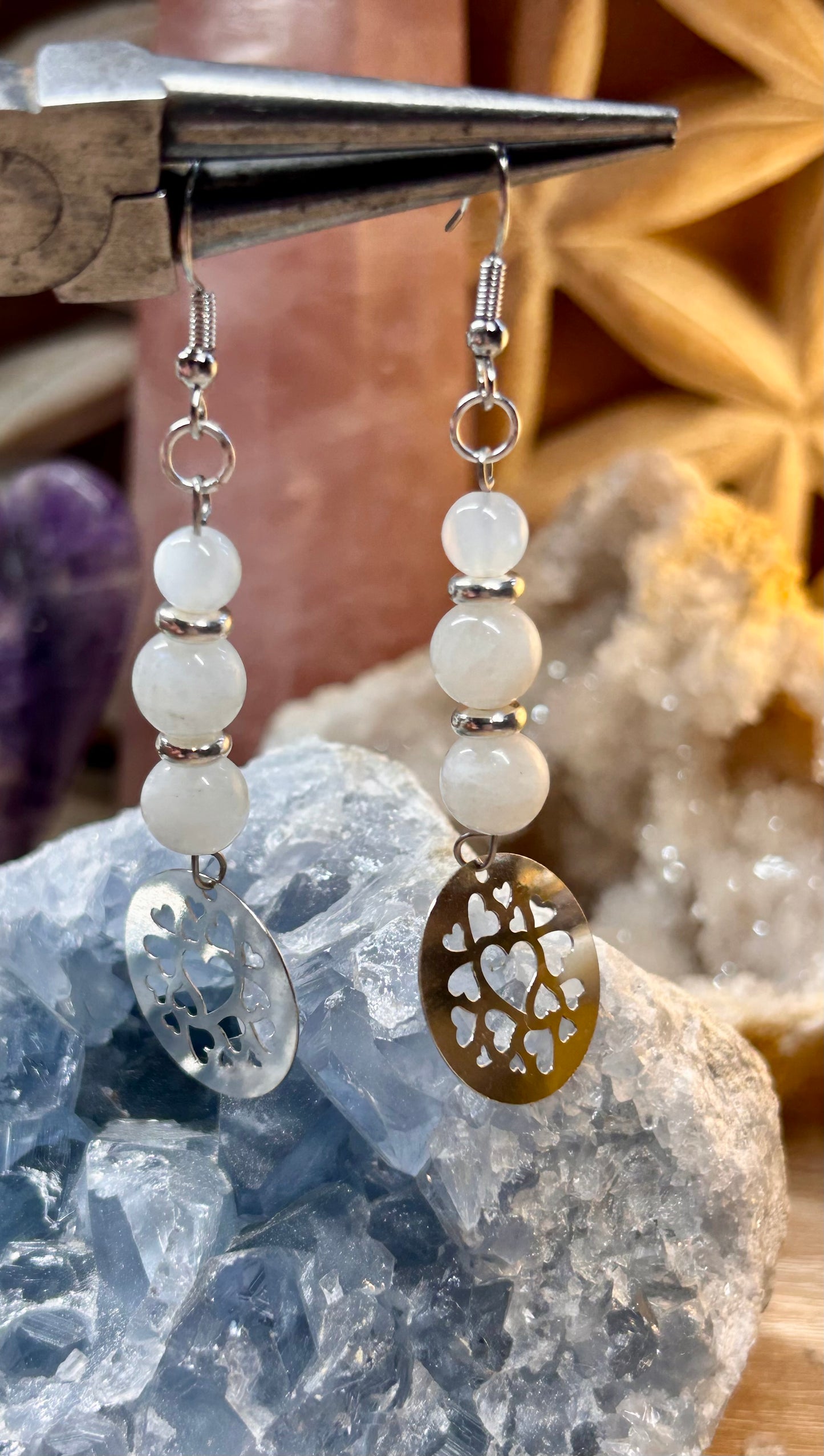 Boucles d’oreilles pierre de lune