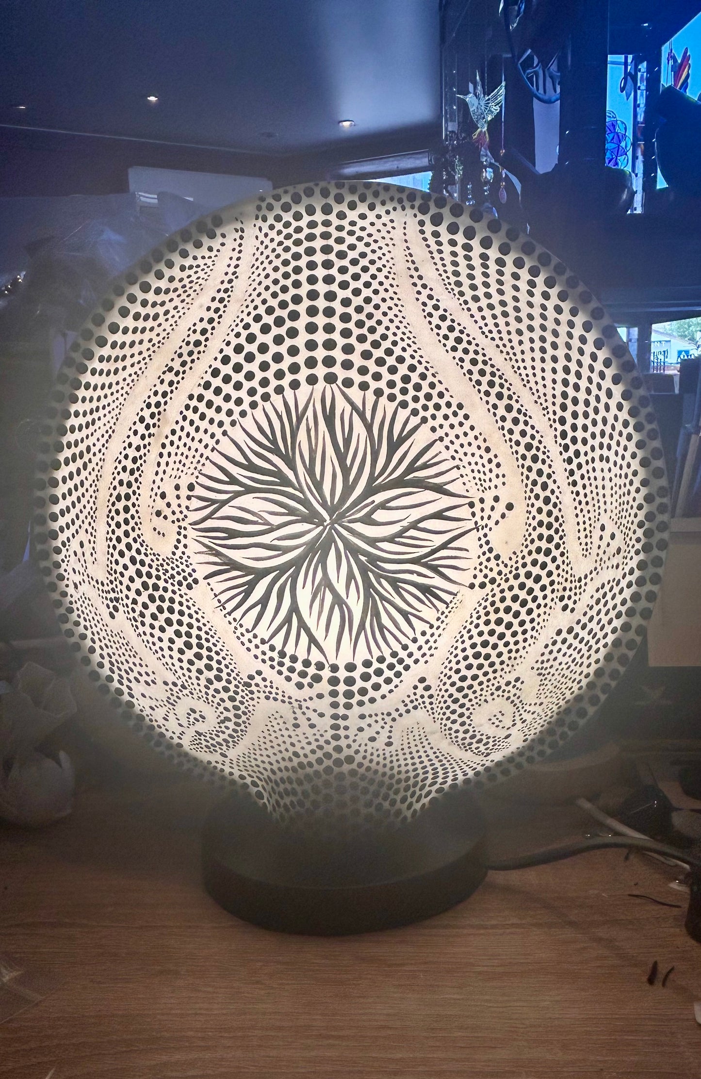 Lampe ronde mandala