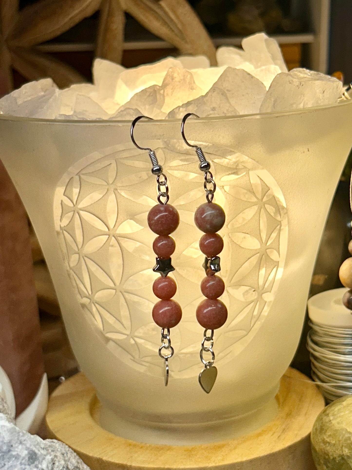 Boucles d’oreilles en thulite