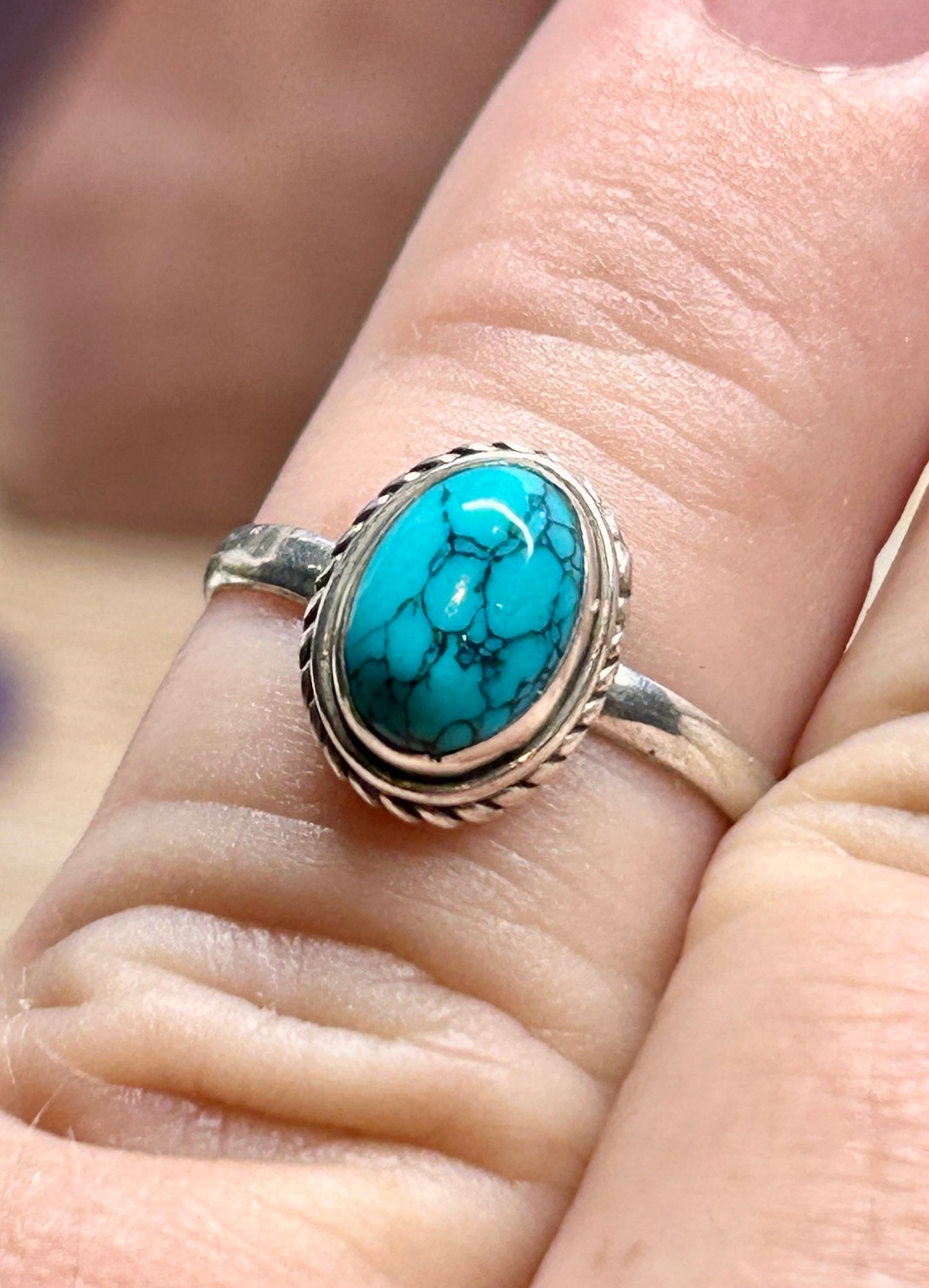 Bague en argent et turquoise