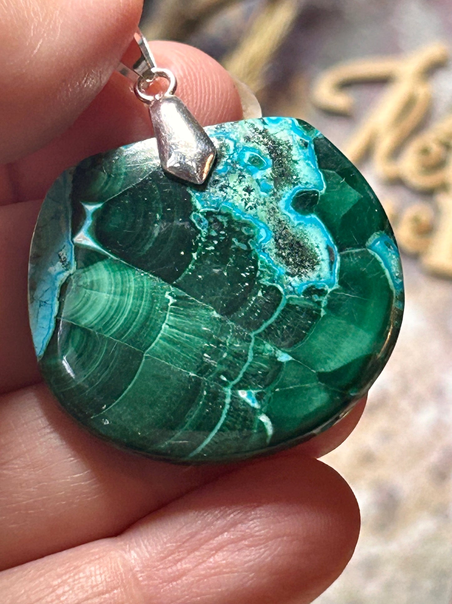 Pendentif de chrysocolle