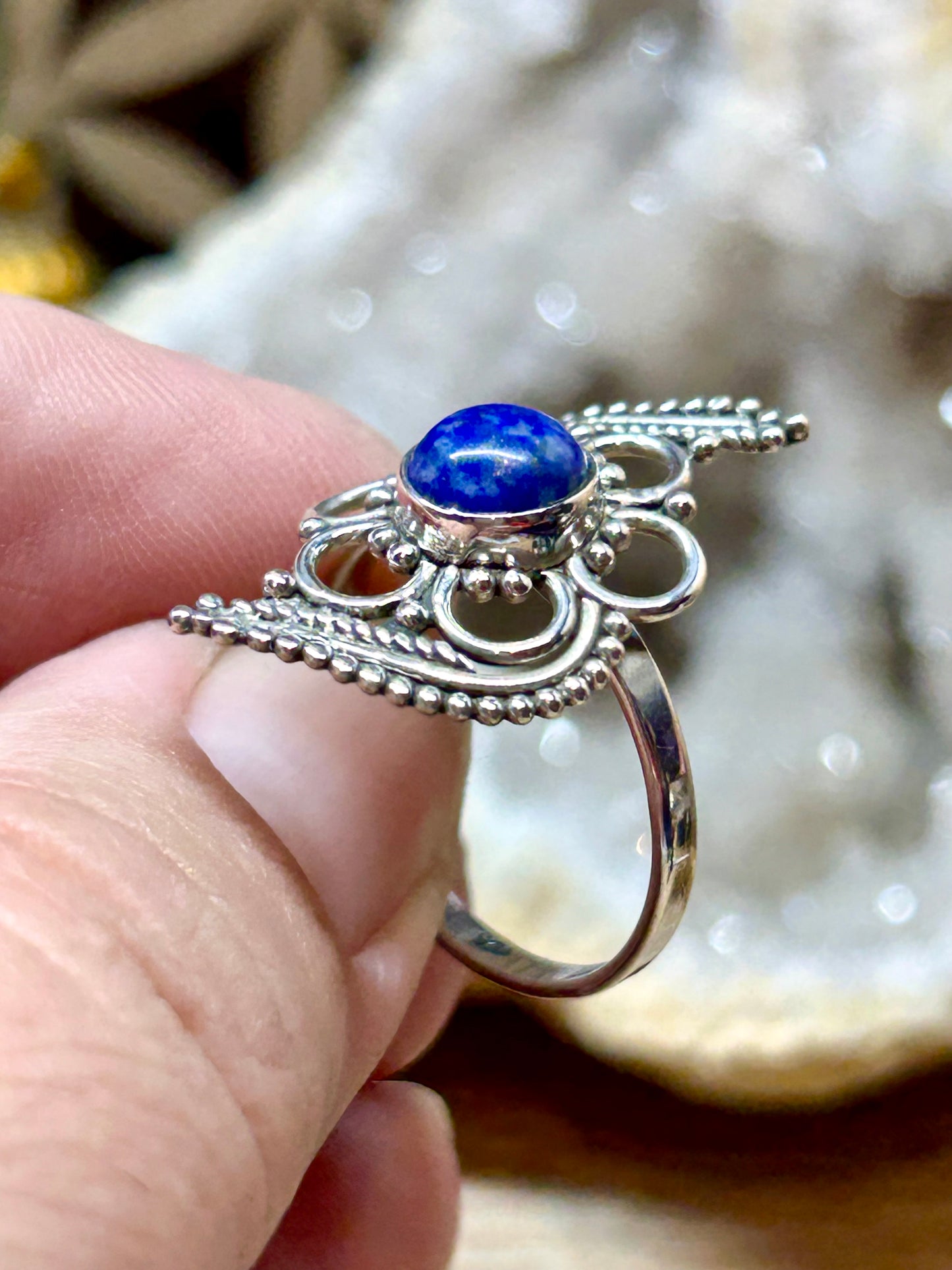 Bague en argent et lapis-lazuli