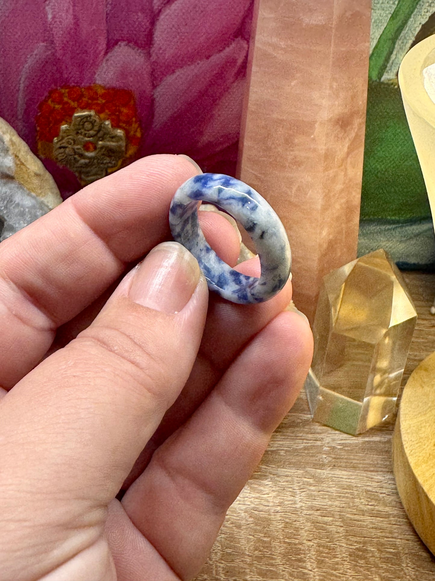 Anneau en sodalite