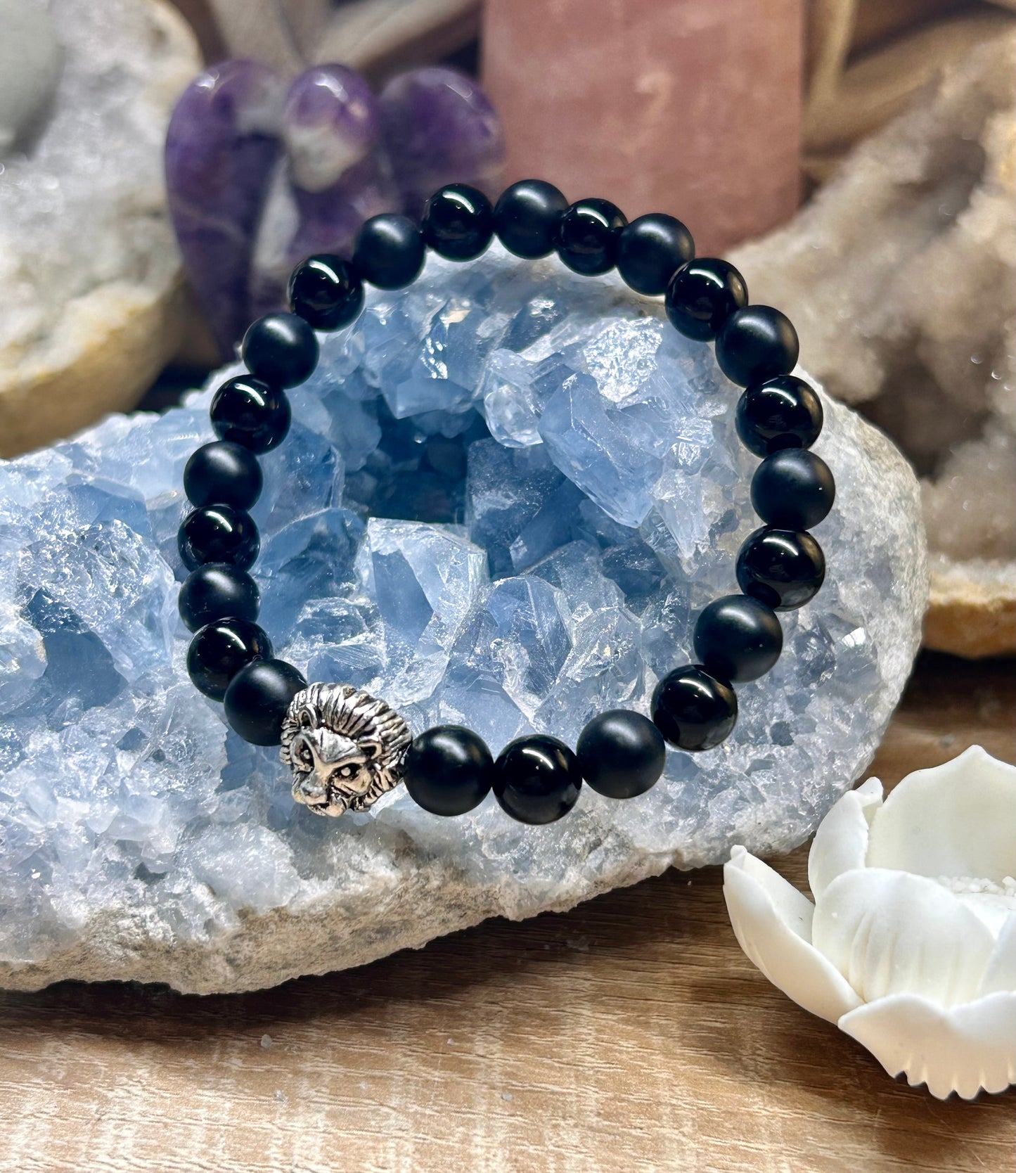 Bracelet en onyx noir