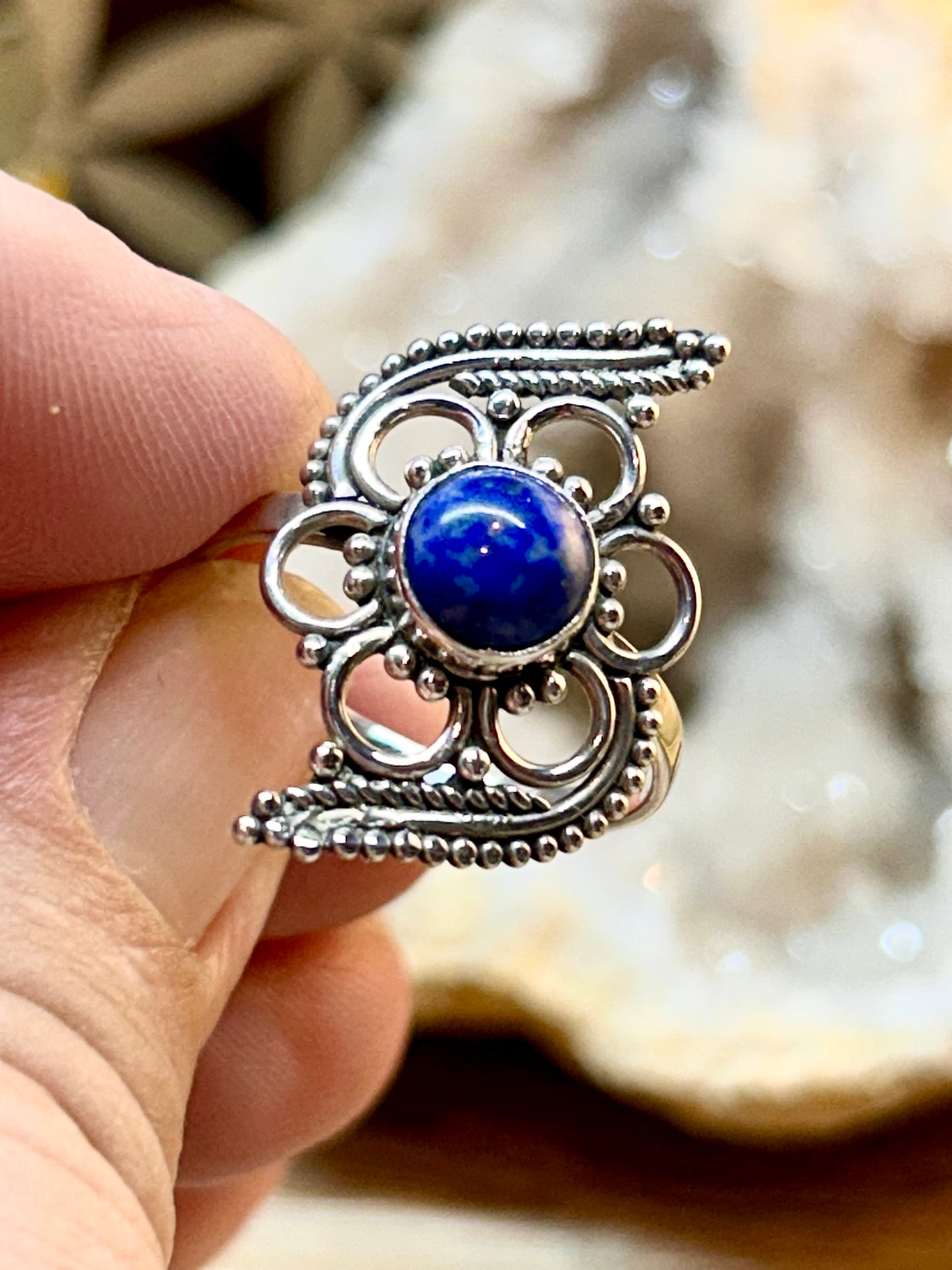 Bague en argent et lapis-lazuli