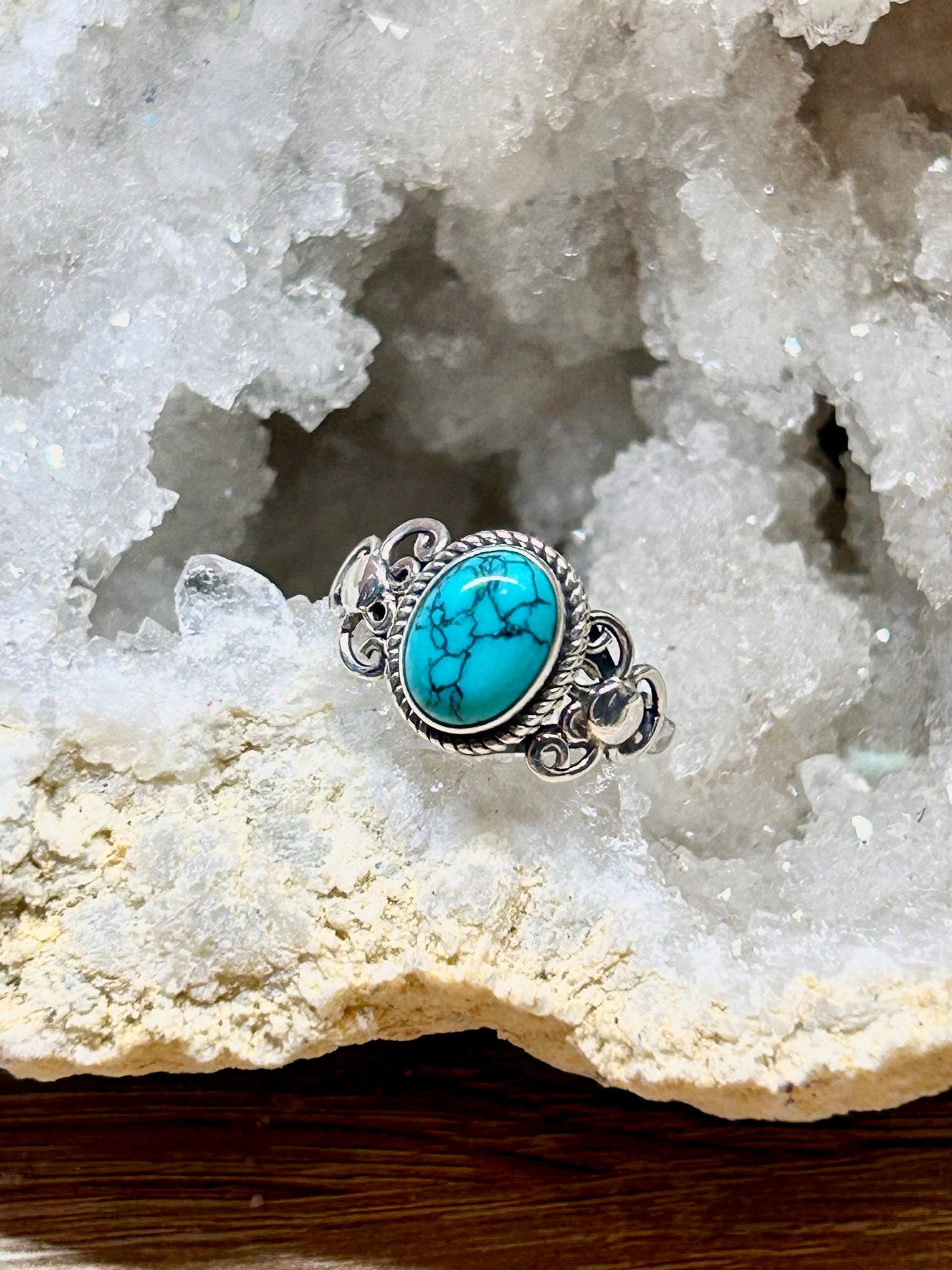 Bague en argent et turquoise