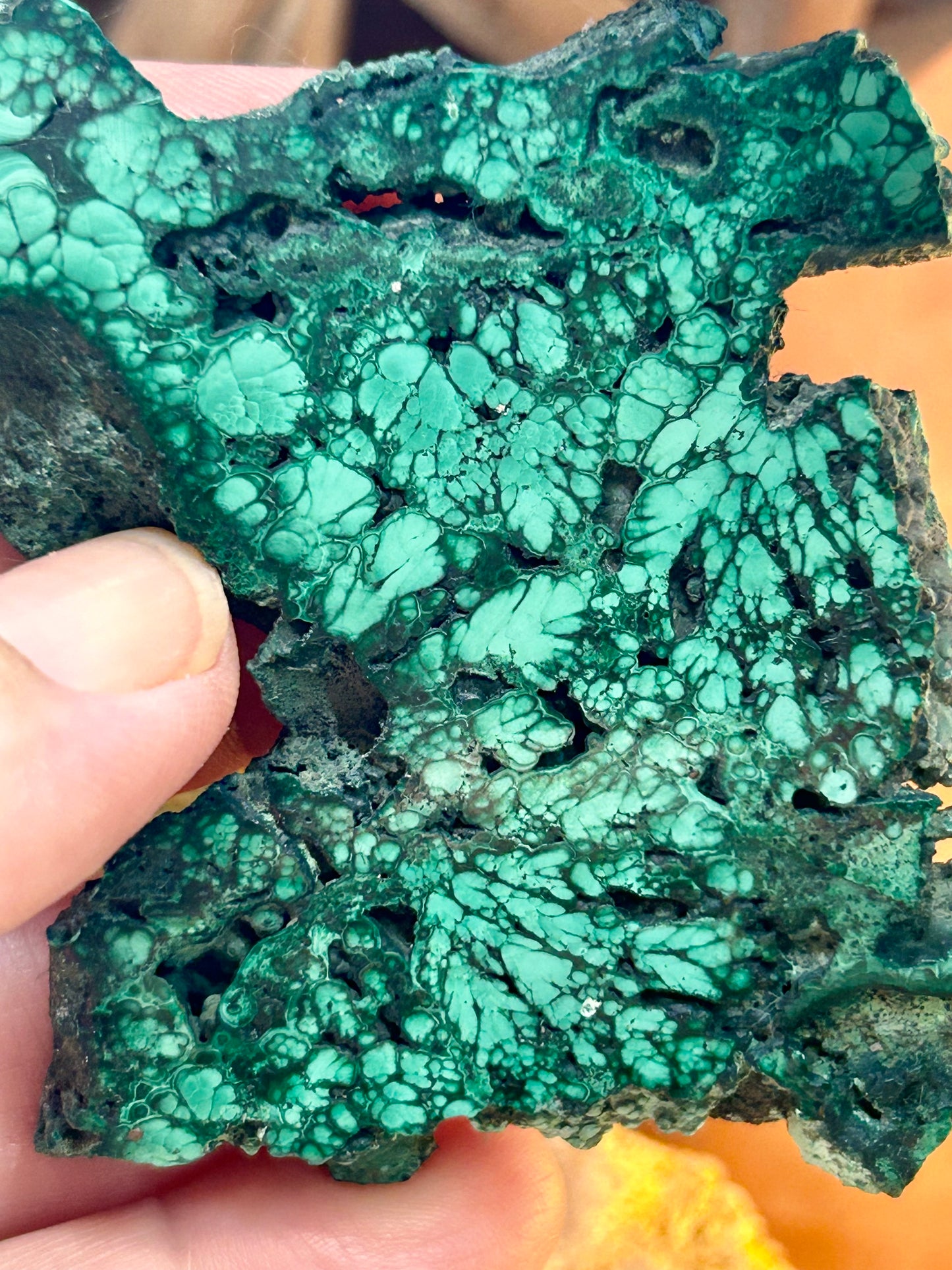 Forme brute de malachite