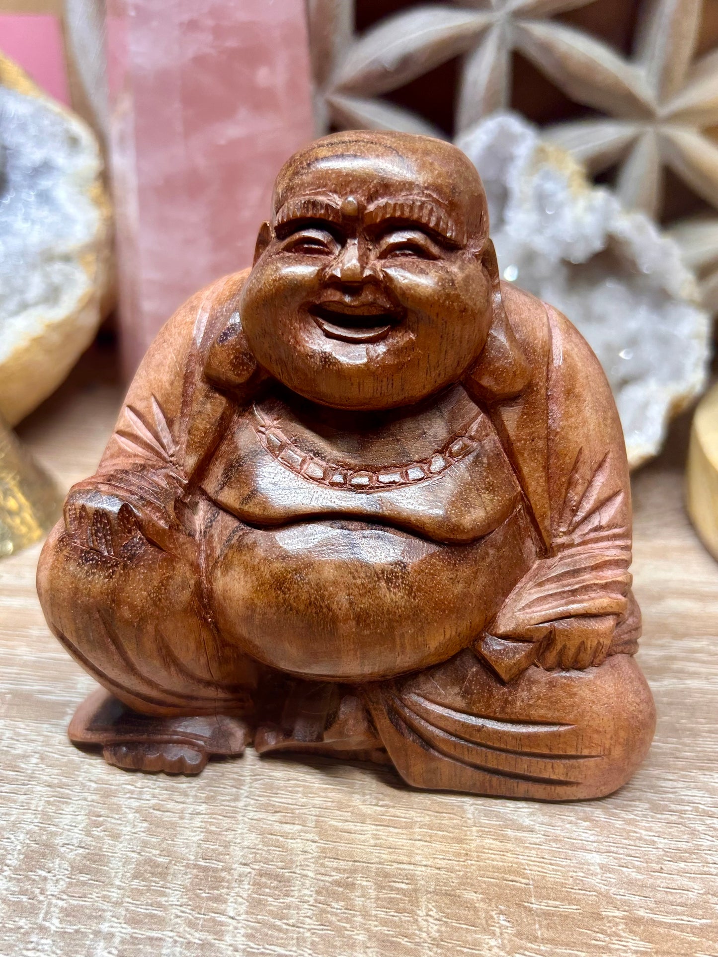 Bouddha rieur en bois