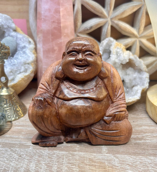 Bouddha rieur en bois