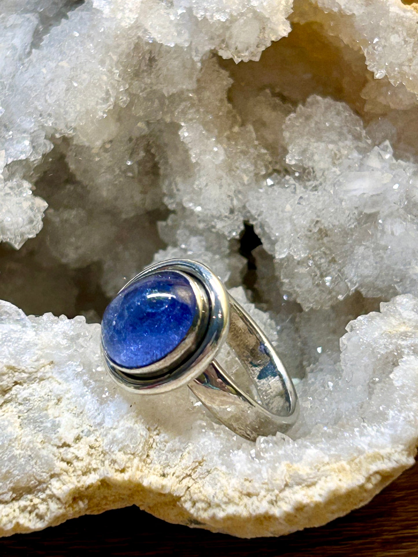 Bague en argent et tanzanite