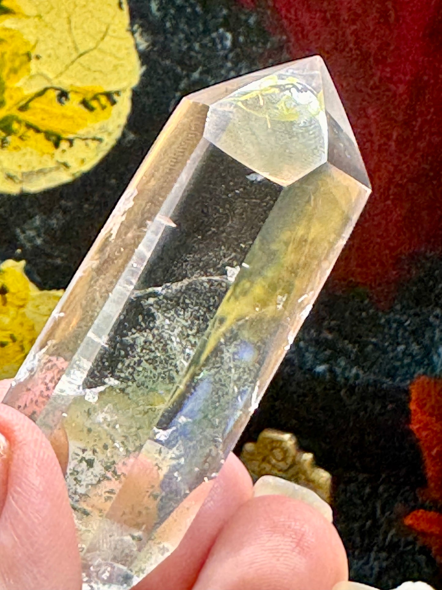 Pointe de quartz cristal biterminée