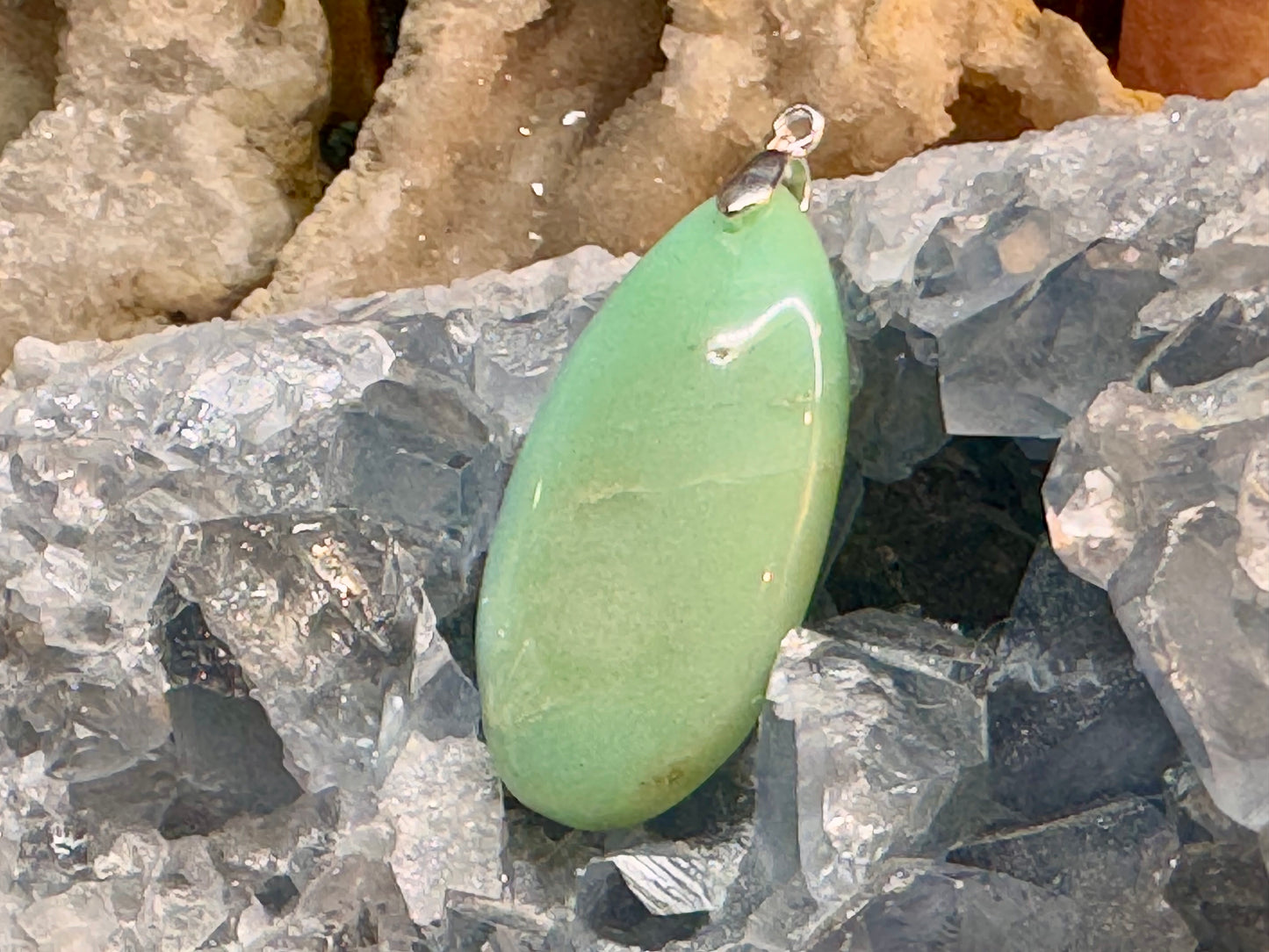 Pendentif de chrysoprase